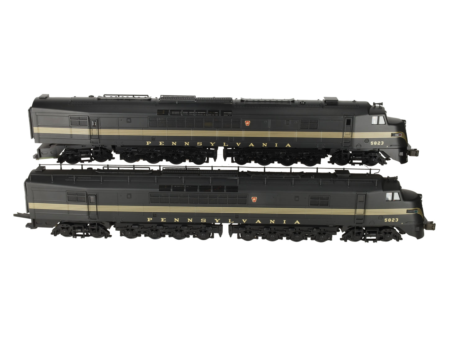 MTH 20-2200-1 O Gauge PRR Centipede AA Diesel Engine Set w/PS1 #5823 EX/Box