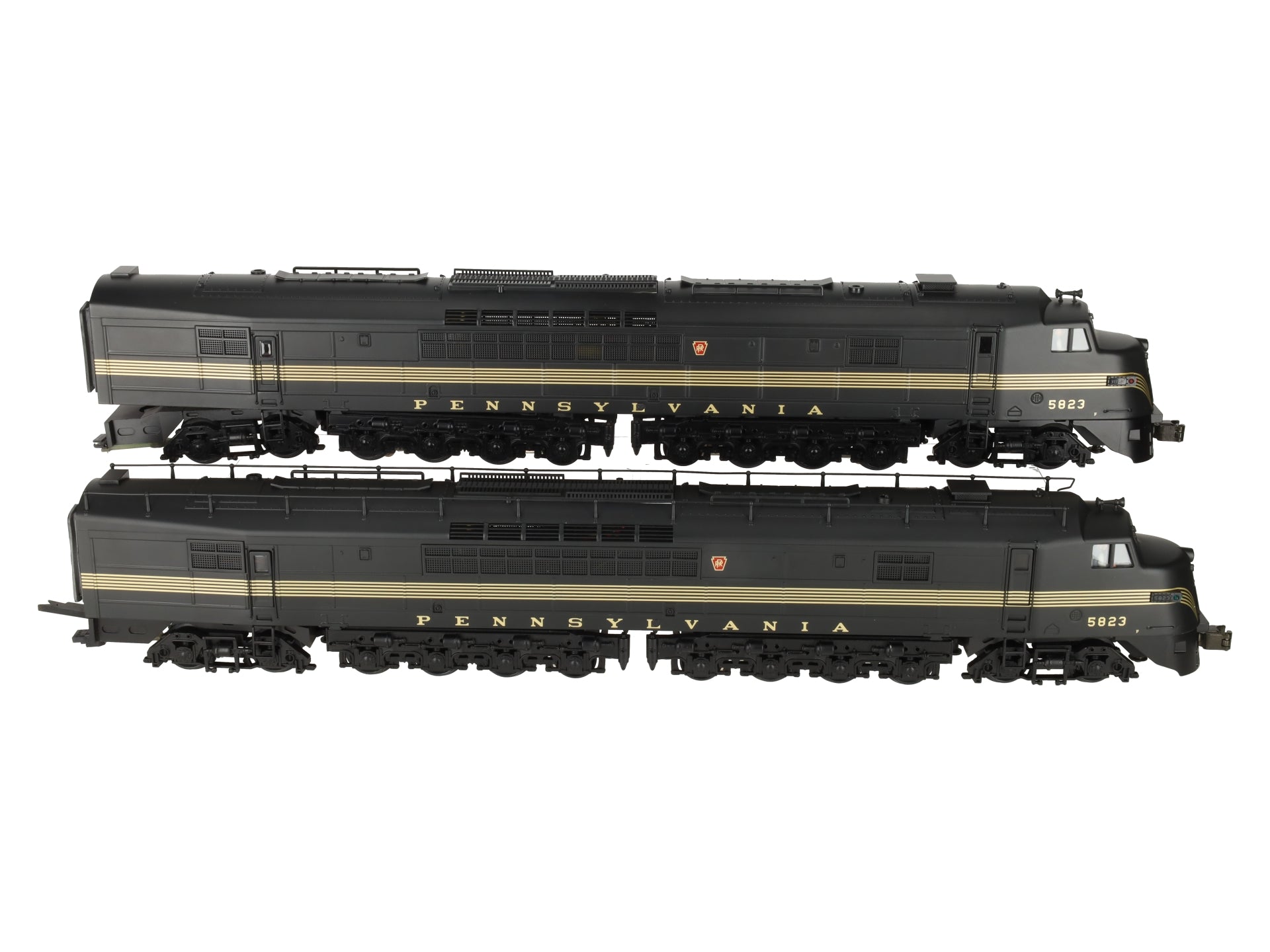MTH 20-2200-1 O Gauge PRR Centipede AA Diesel Engine Set w/PS1 #5823 EX/Box