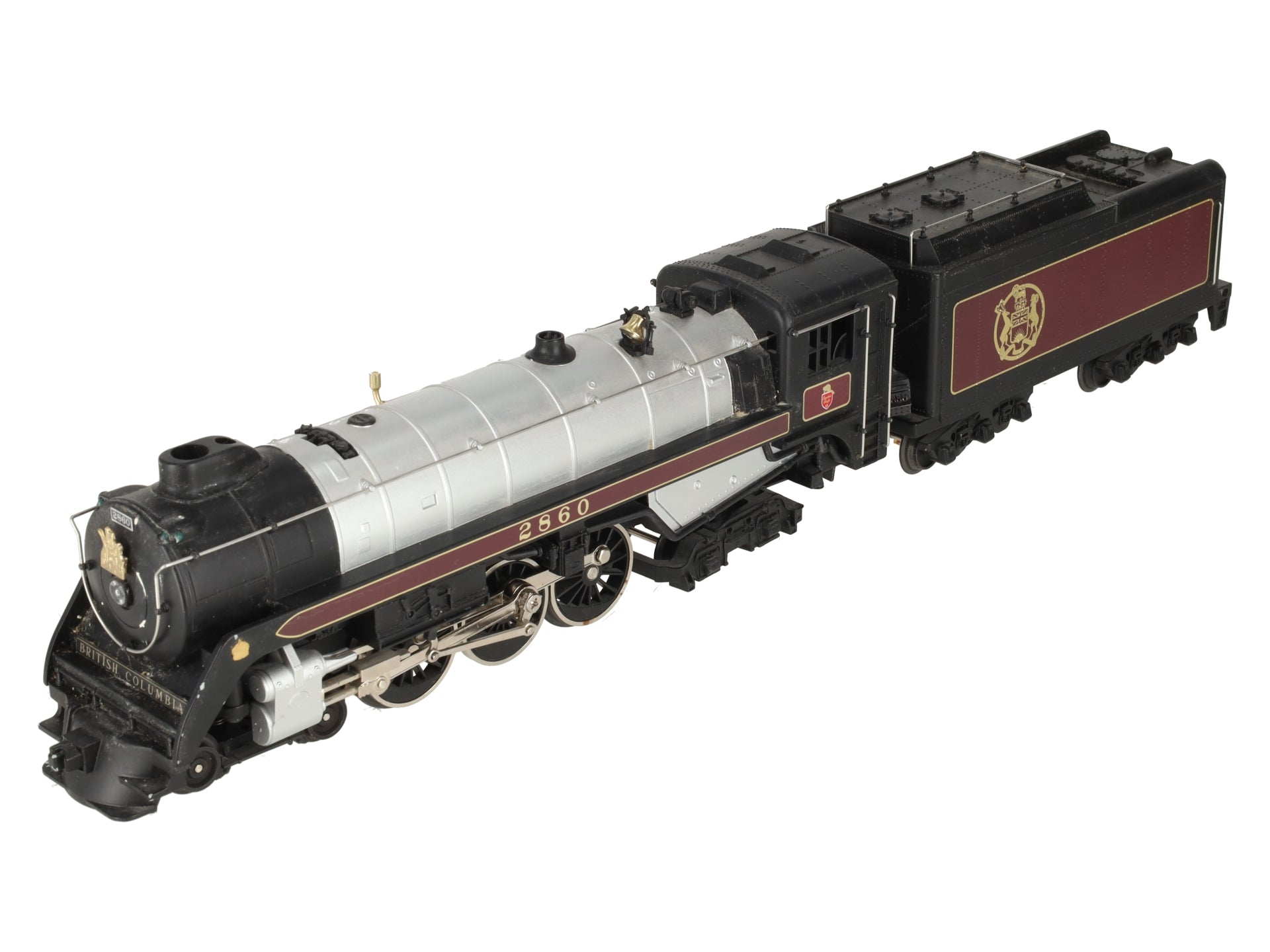 MTH 30-1169-0 O 4-6-4 Royal Hudson Steam Engine & Tender w/Loco Sound #2860 EX/Box