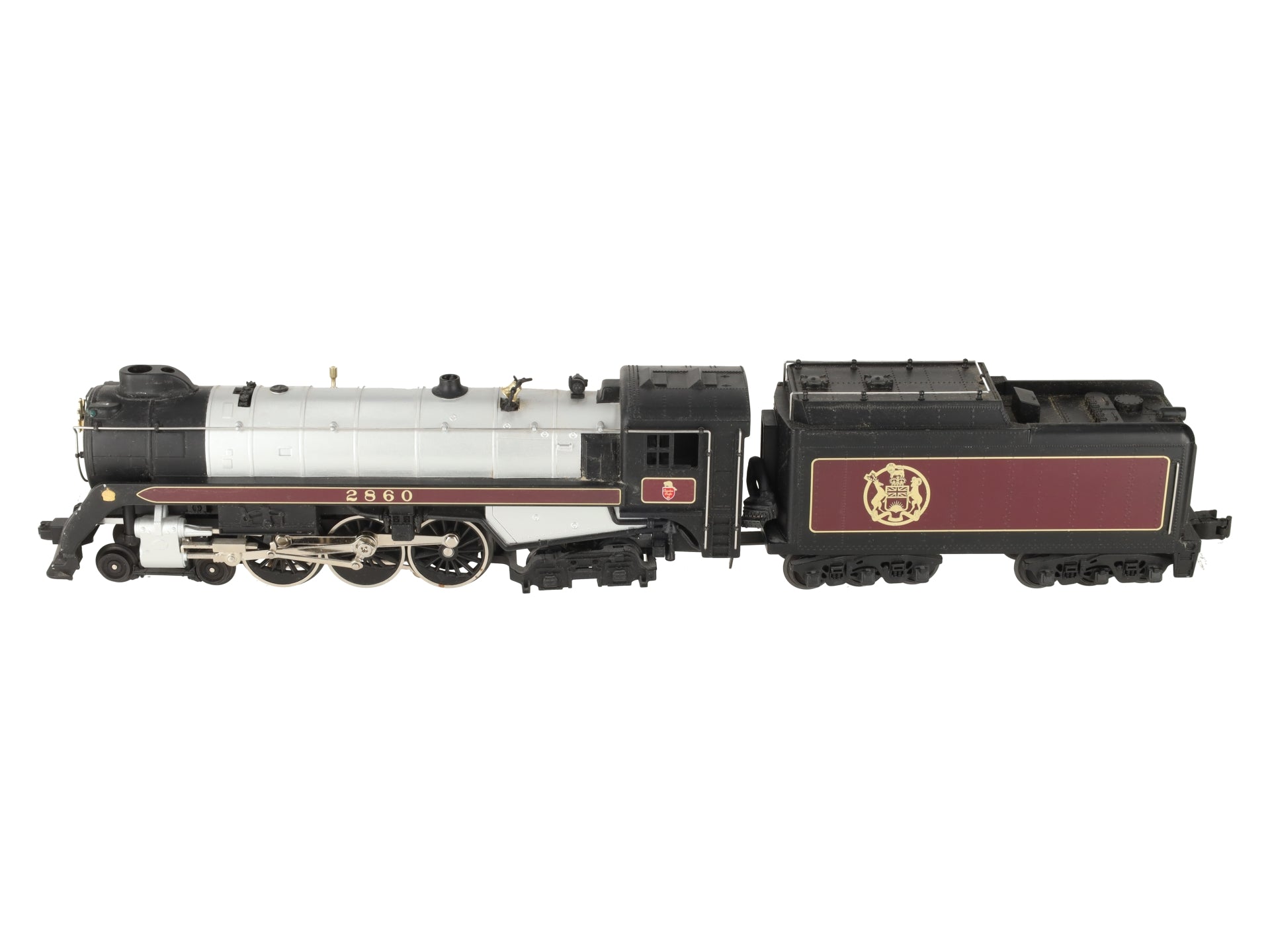 MTH 30-1169-0 O 4-6-4 Royal Hudson Steam Engine & Tender w/Loco Sound #2860 EX/Box