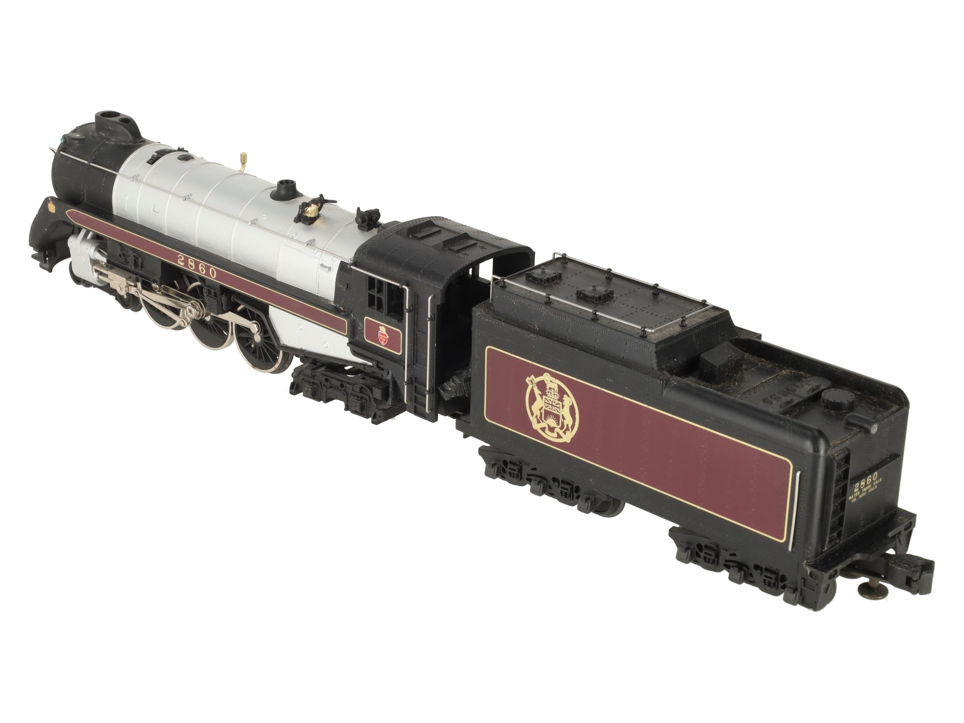 MTH 30-1169-0 O 4-6-4 Royal Hudson Steam Engine & Tender w/Loco Sound #2860 EX/Box