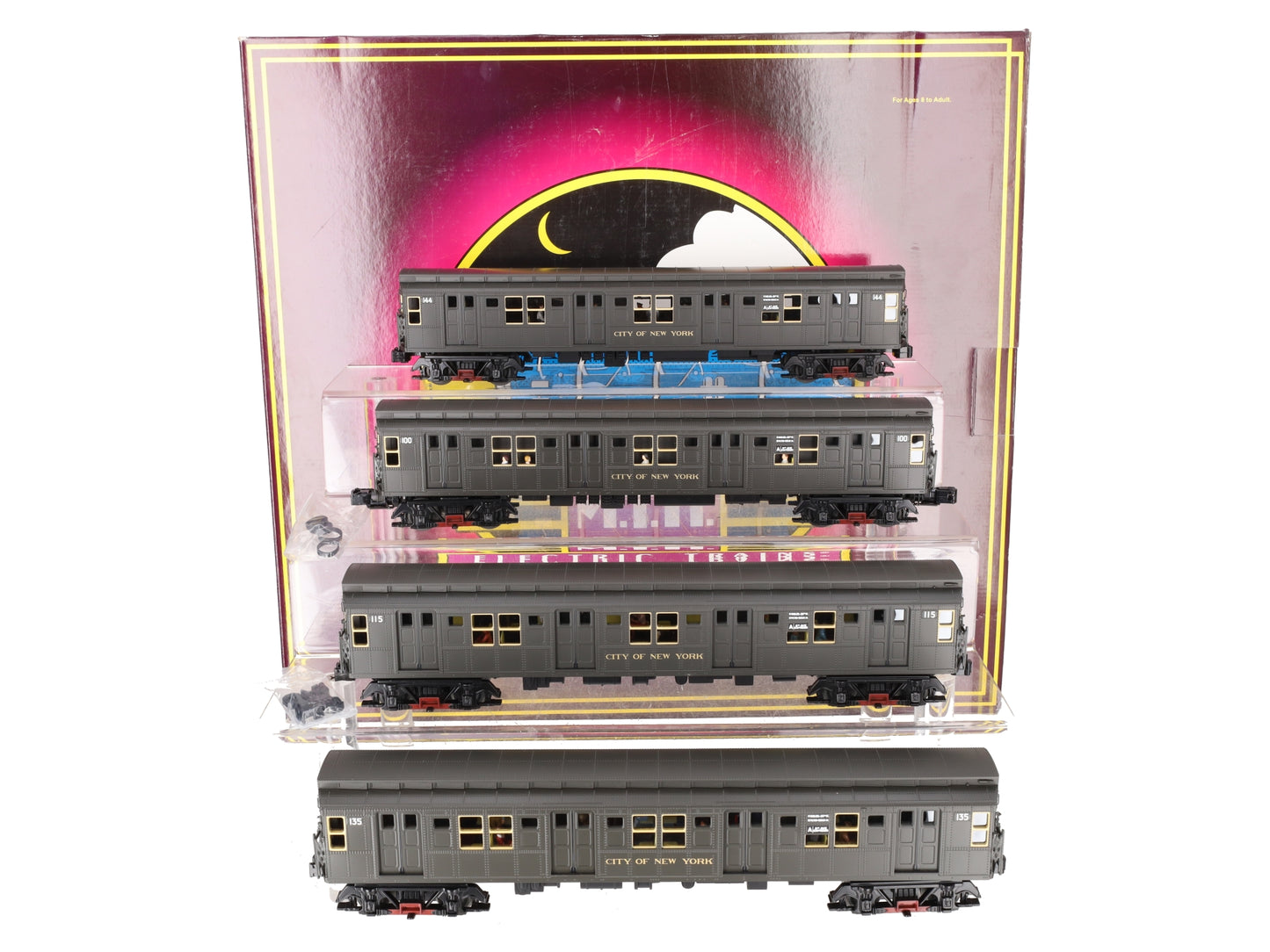 MTH 20-2554-1 O Premier R-1 Subway Passenger Set w/Proto-Sound 2.0 (Set of 4) EX/Box