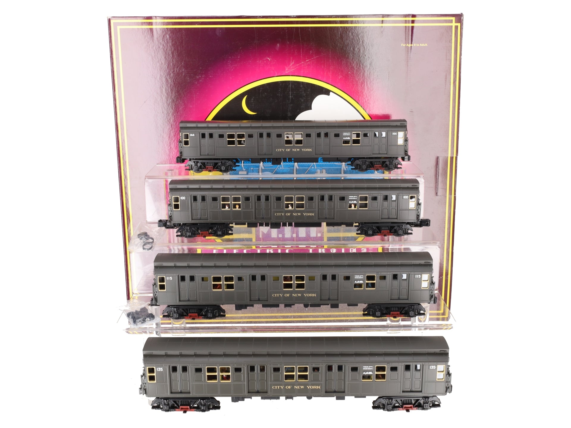 MTH 20-2554-1 O Premier R-1 Subway Passenger Set w/Proto-Sound 2.0 (Set of 4) EX/Box