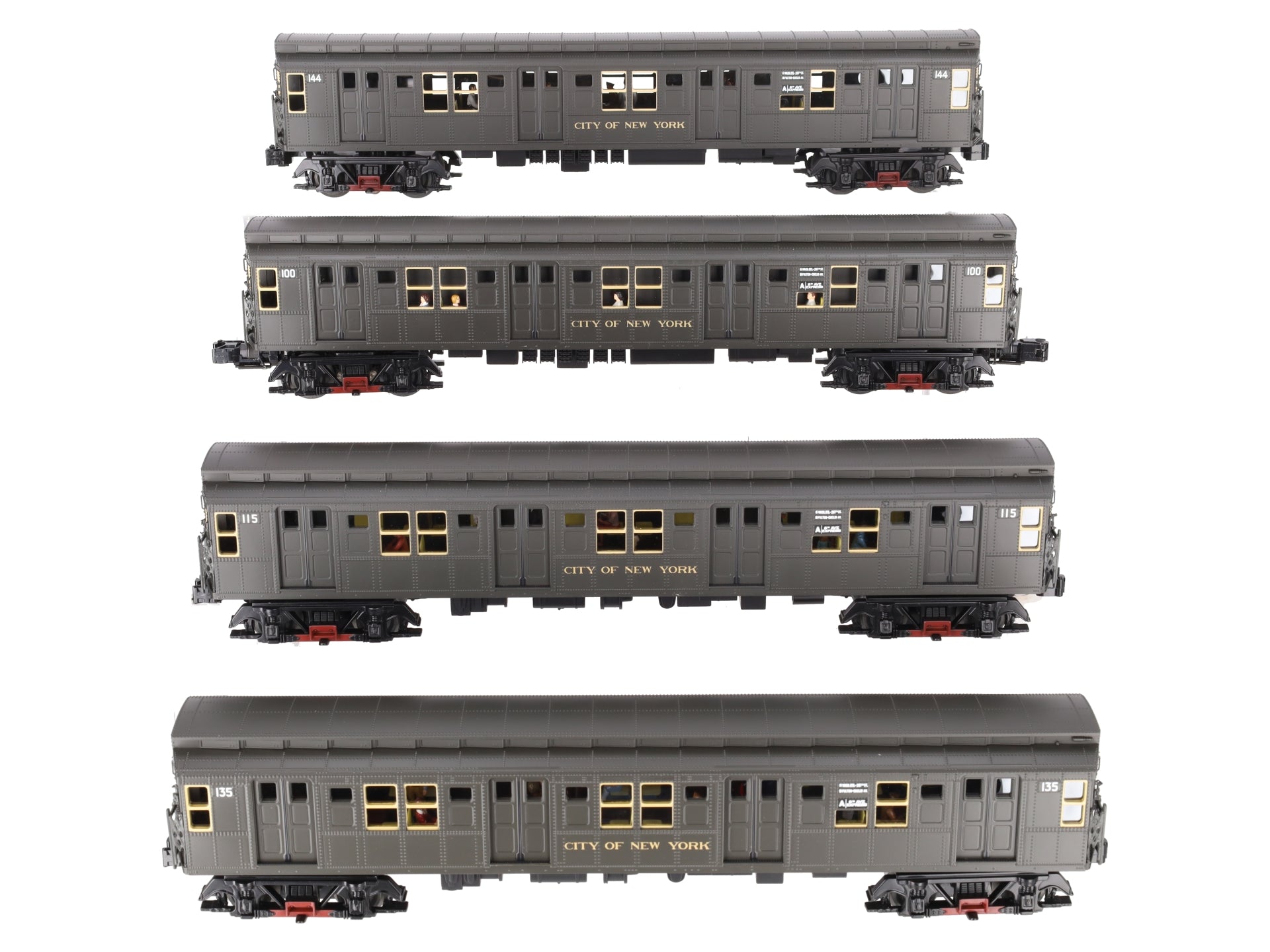 MTH 20-2554-1 O Premier R-1 Subway Passenger Set w/Proto-Sound 2.0 (Set of 4) EX/Box