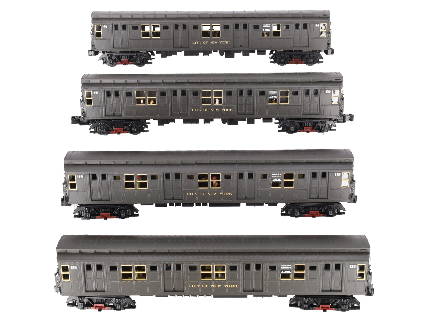 MTH 20-2554-1 O Premier R-1 Subway Passenger Set w/Proto-Sound 2.0 (Set of 4) EX/Box