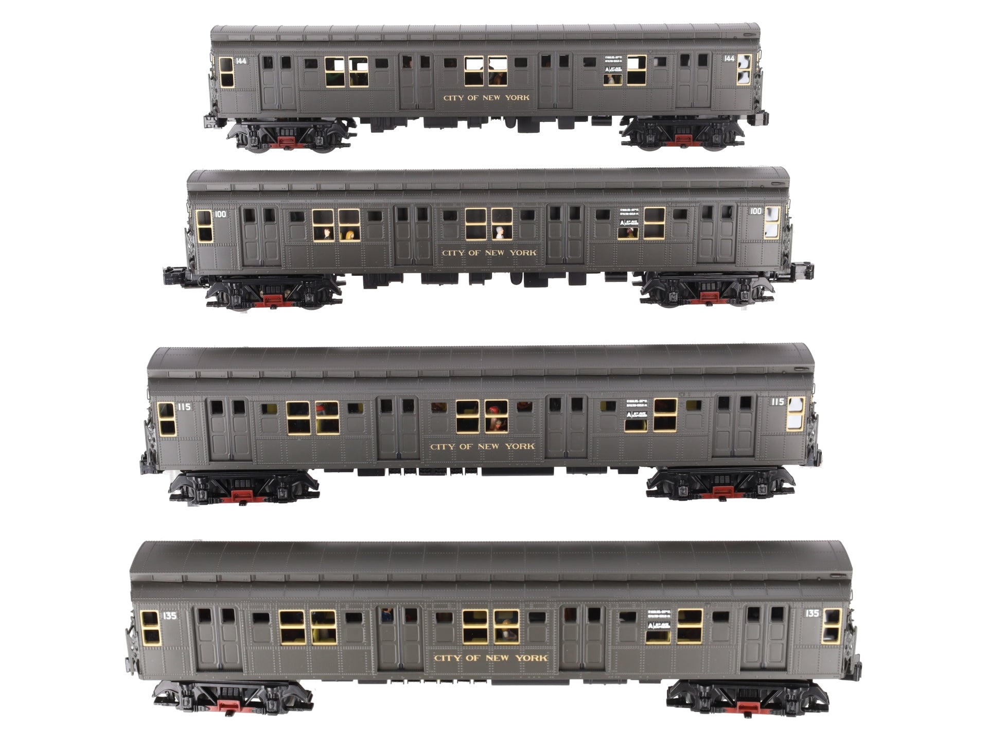 MTH 20-2554-1 O Premier R-1 Subway Passenger Set w/Proto-Sound 2.0 (Set of 4) EX/Box