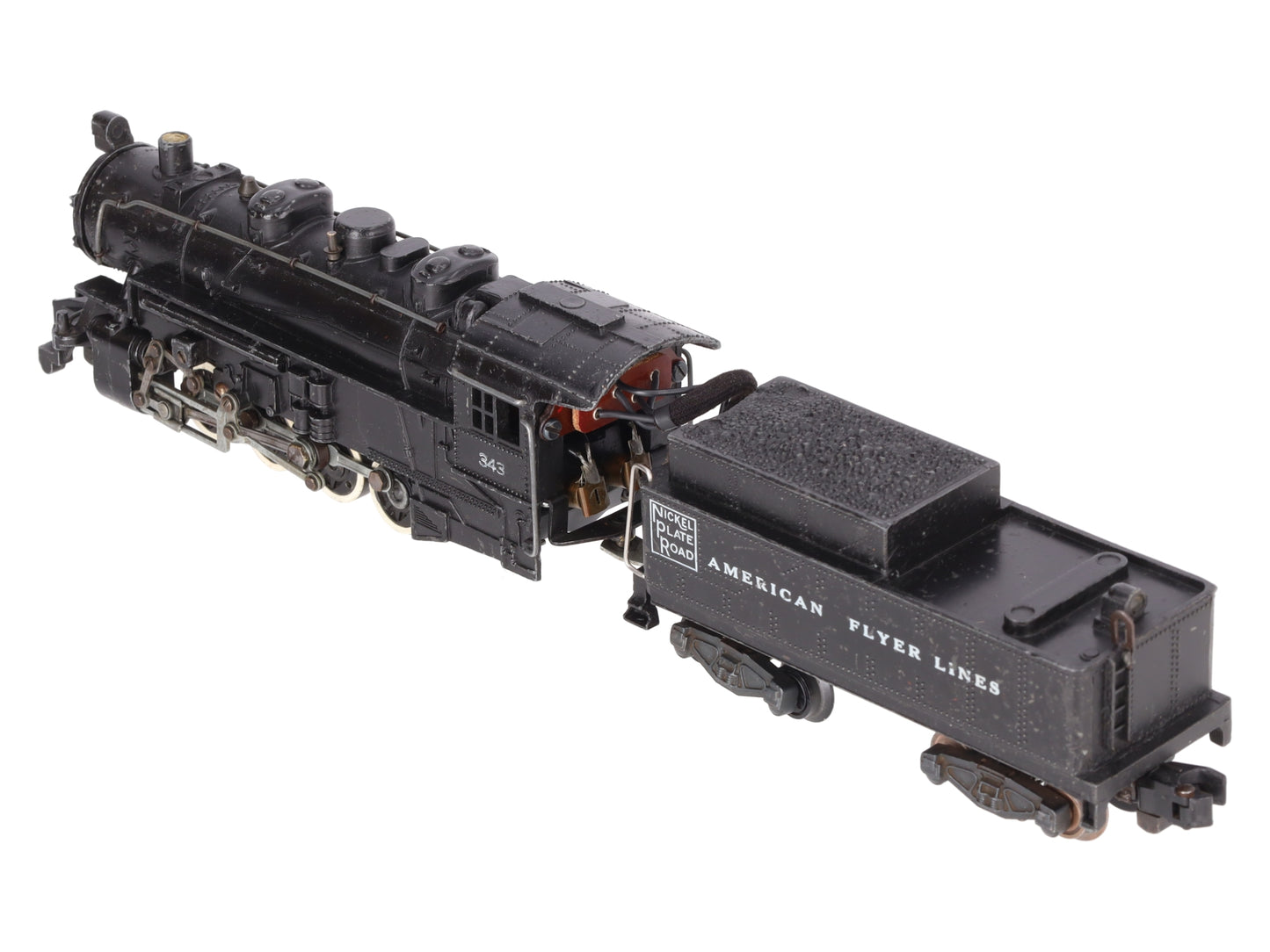 American Flyer 343 Vintage S Gauge Nickel Plate Road 0-8-0 Steam Switcher VG
