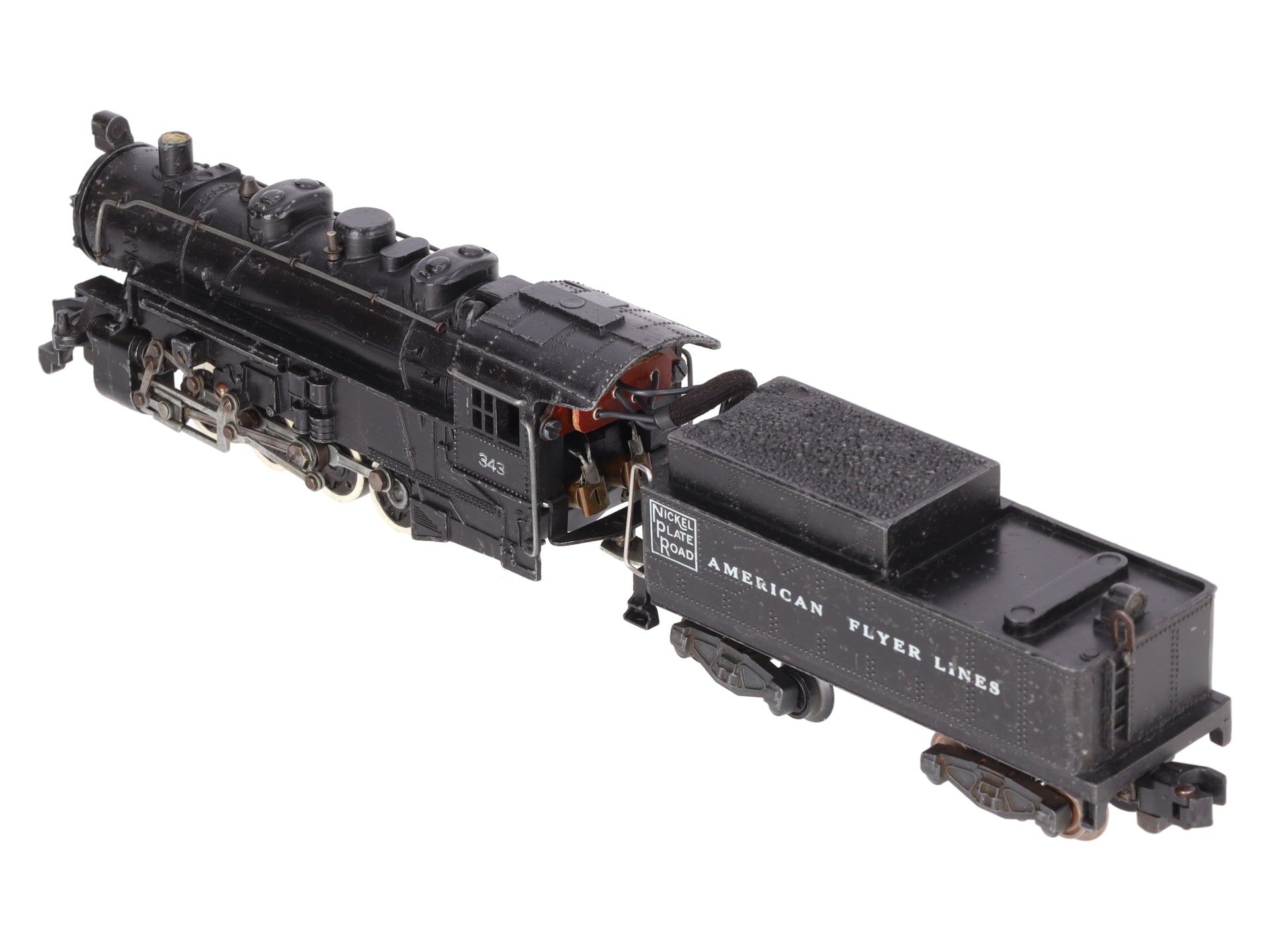 American Flyer 343 Vintage S Gauge Nickel Plate Road 0-8-0 Steam Switcher VG