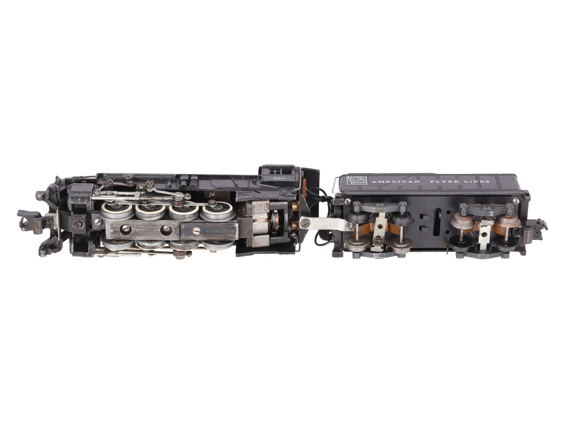 American Flyer 343 Vintage S Gauge Nickel Plate Road 0-8-0 Steam Switcher VG