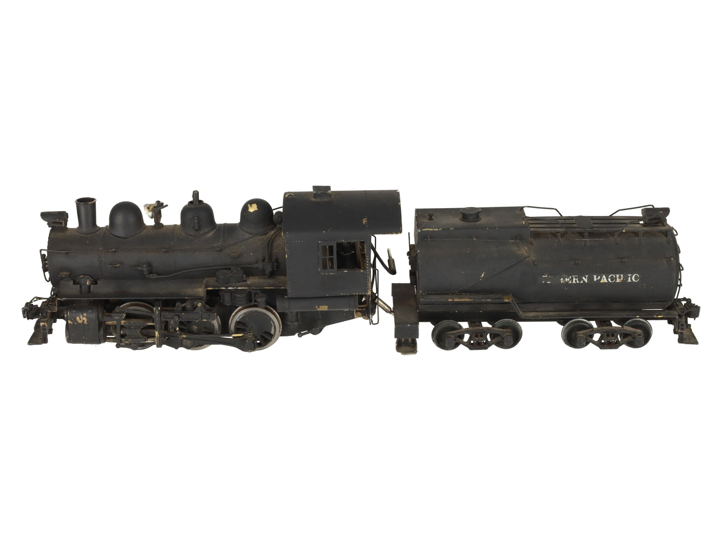 O 2-Rail BRASS 0-6-0 Steam Locomotive & Tender - Painted