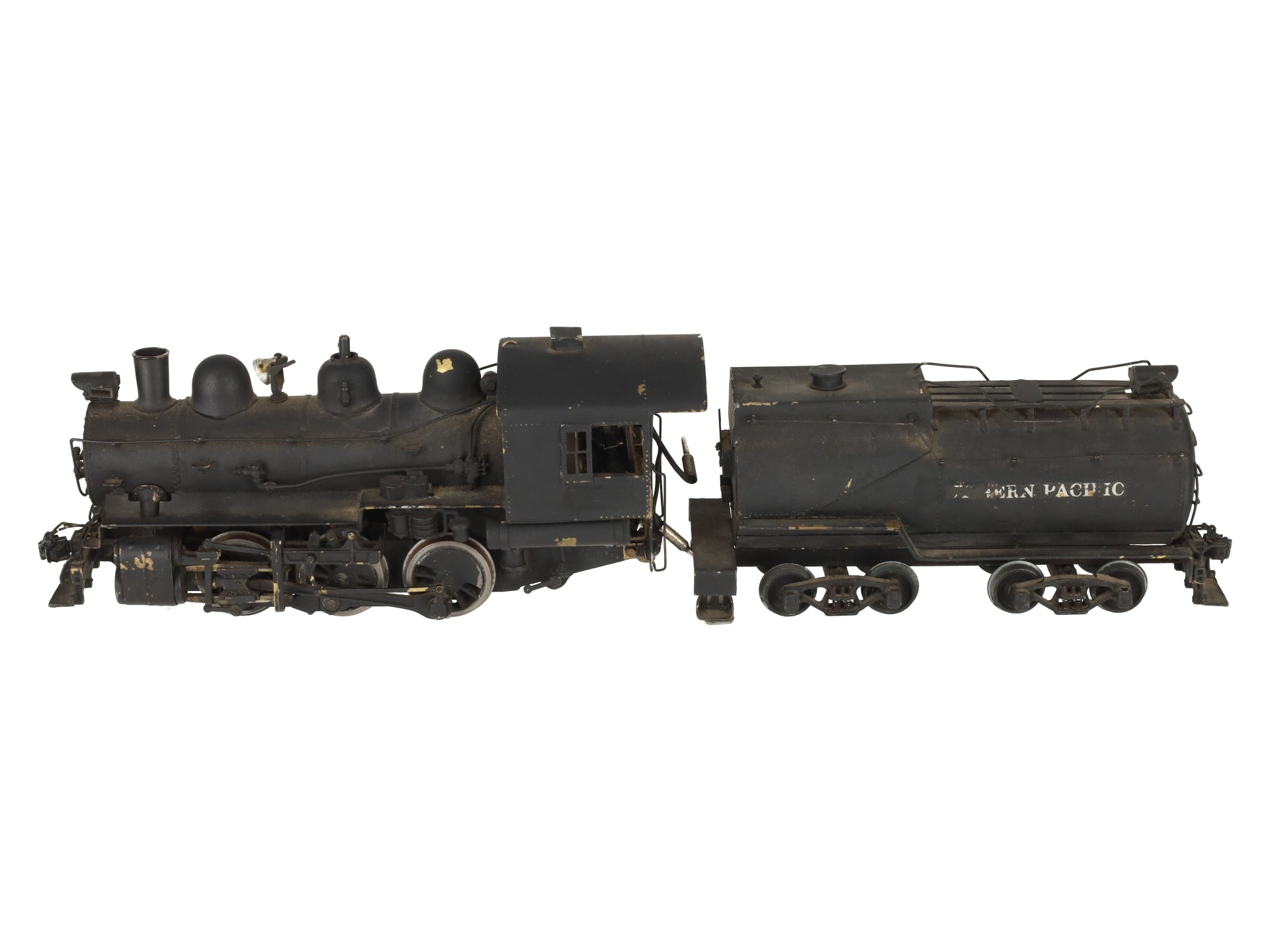 O 2-Rail BRASS 0-6-0 Steam Locomotive & Tender - Painted