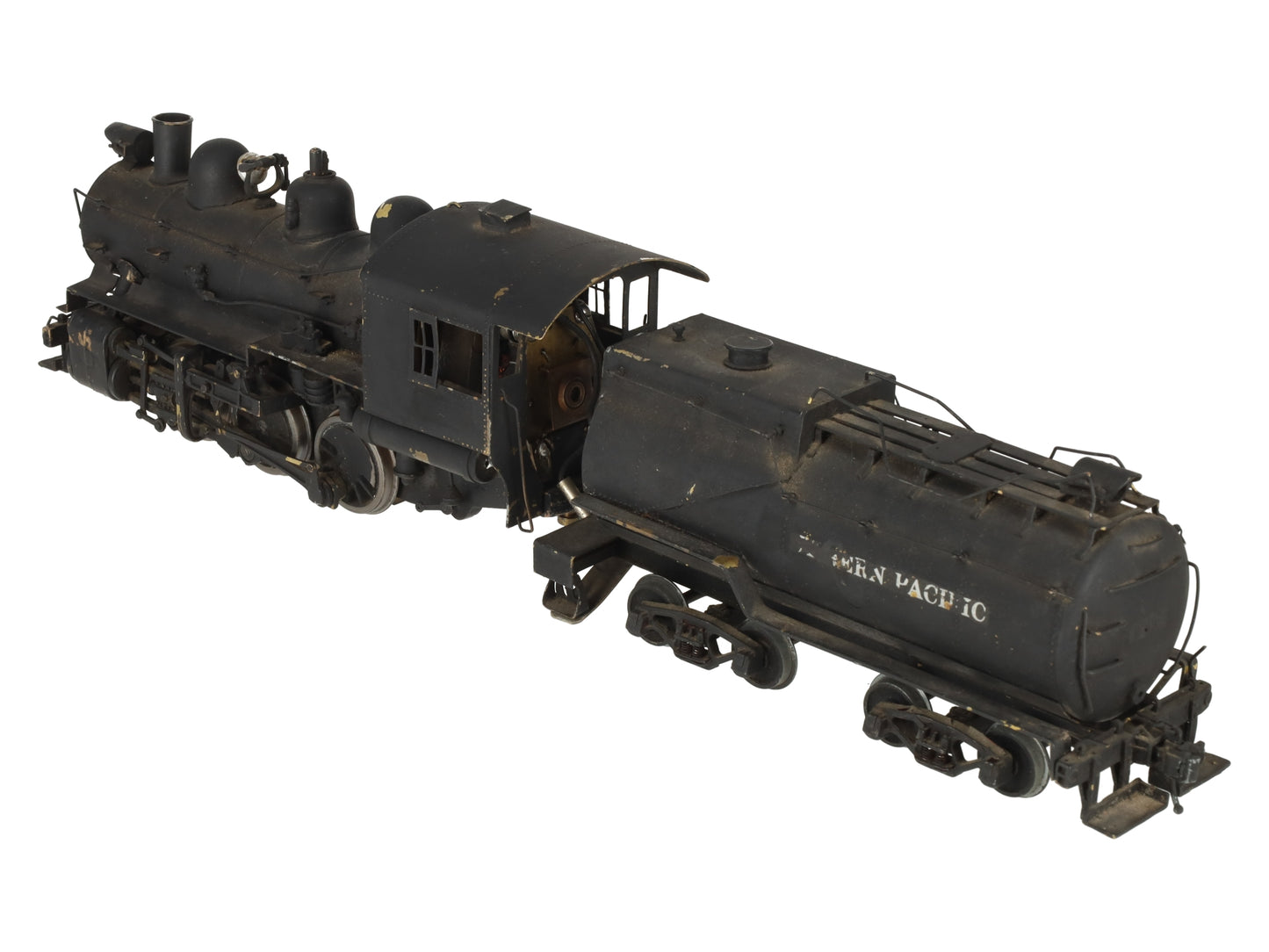 O 2-Rail BRASS 0-6-0 Steam Locomotive & Tender - Painted