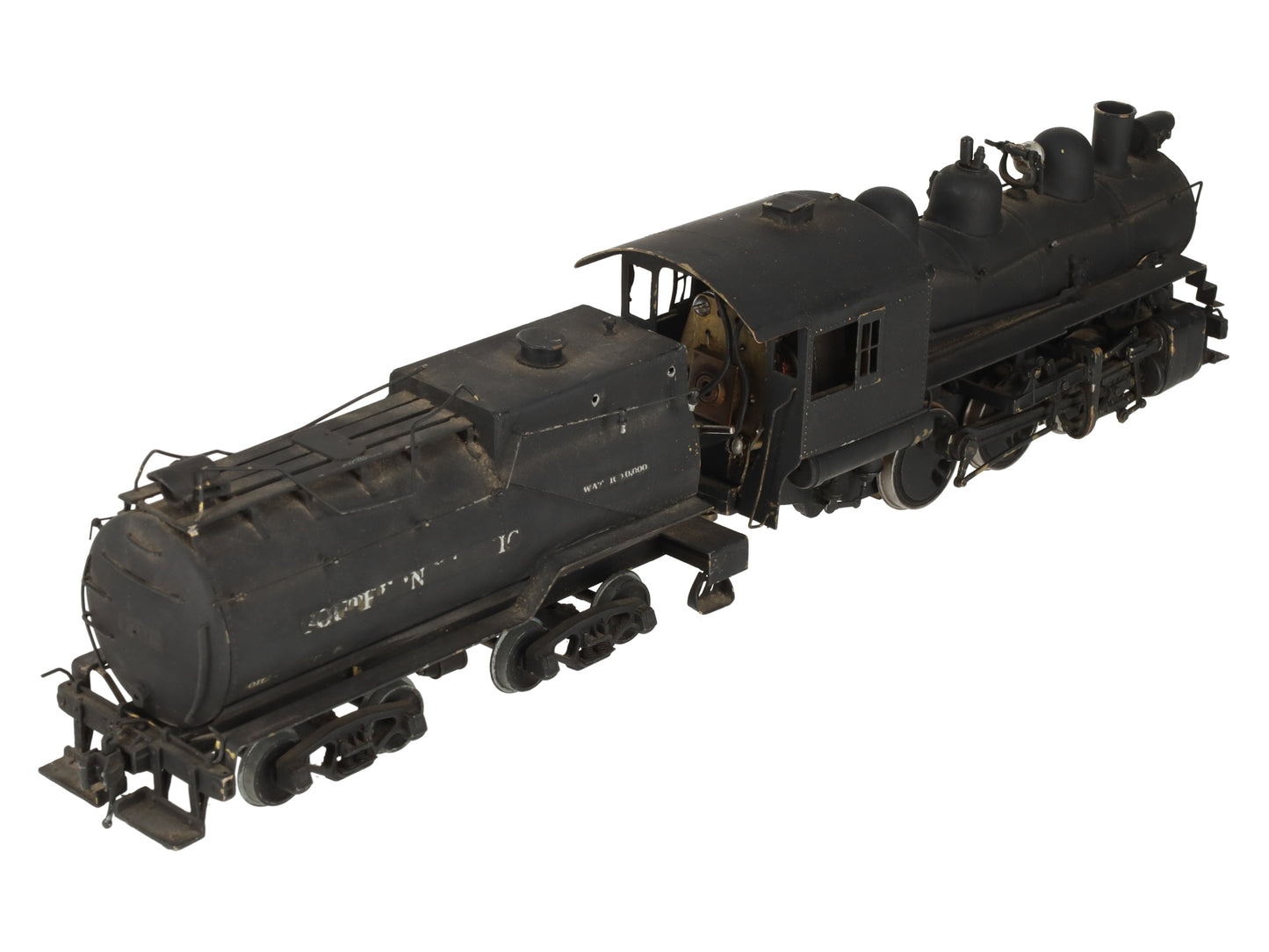 O 2-Rail BRASS 0-6-0 Steam Locomotive & Tender - Painted