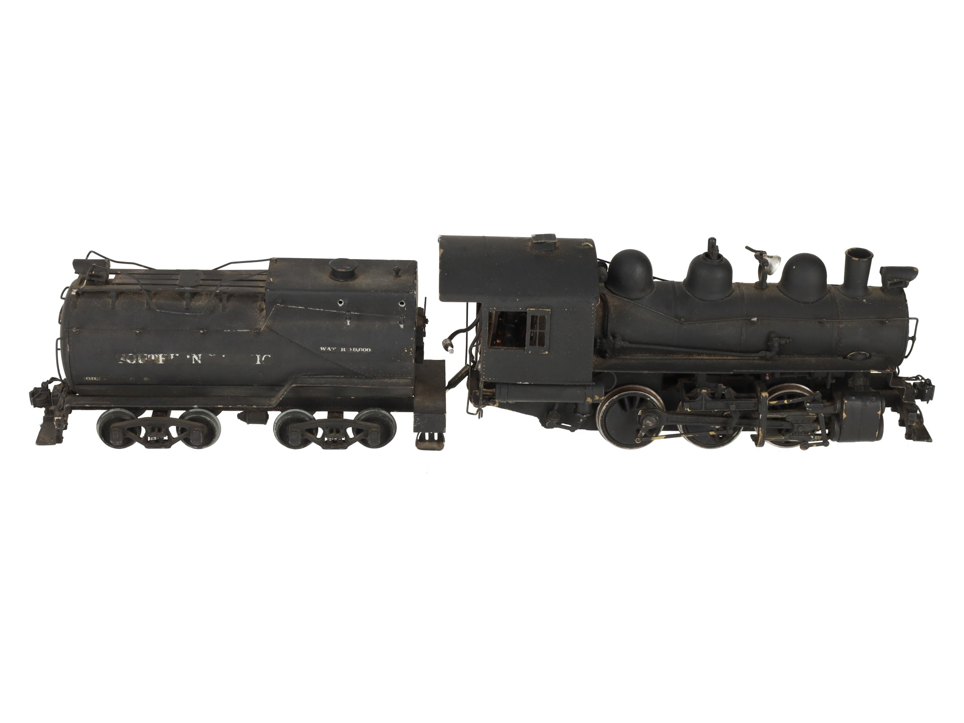 O 2-Rail BRASS 0-6-0 Steam Locomotive & Tender - Painted