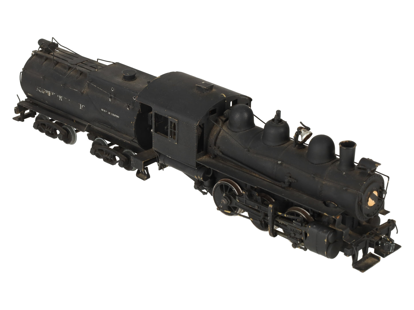 O 2-Rail BRASS 0-6-0 Steam Locomotive & Tender - Painted