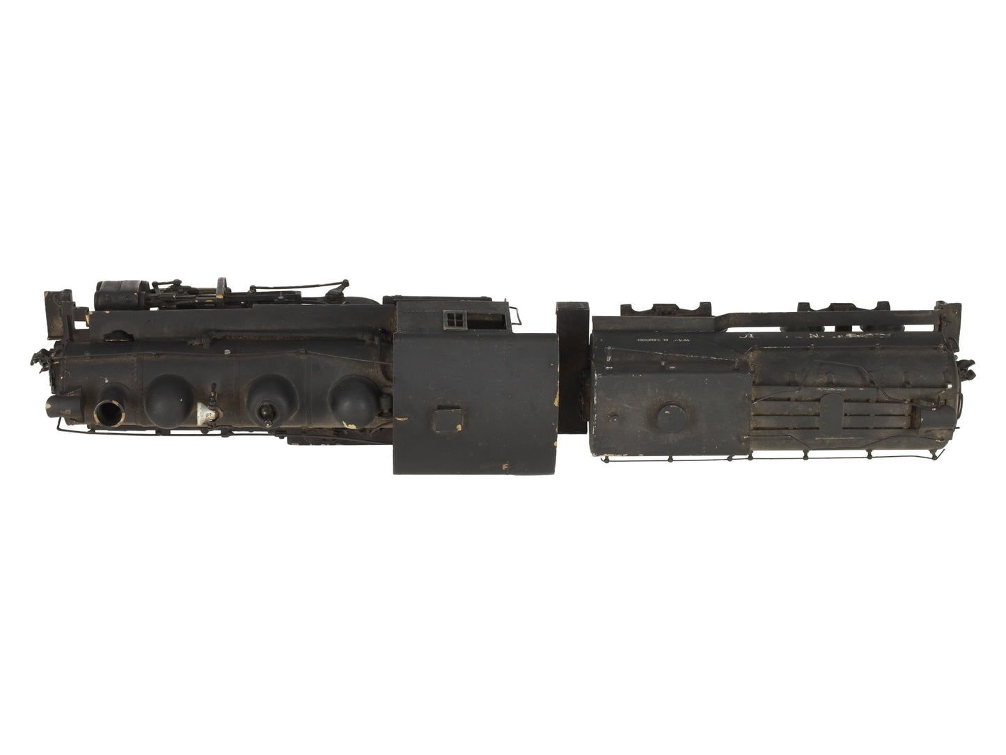 O 2-Rail BRASS 0-6-0 Steam Locomotive & Tender - Painted
