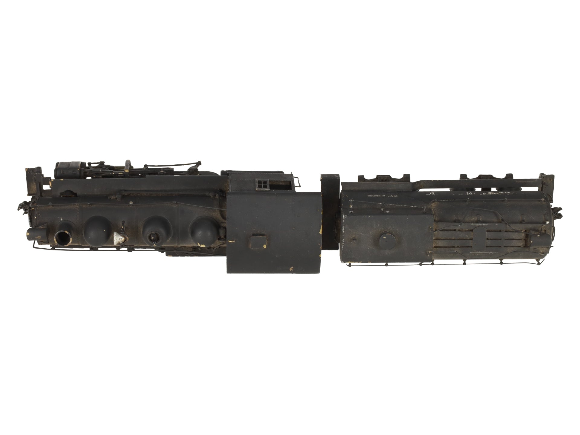 O 2-Rail BRASS 0-6-0 Steam Locomotive & Tender - Painted