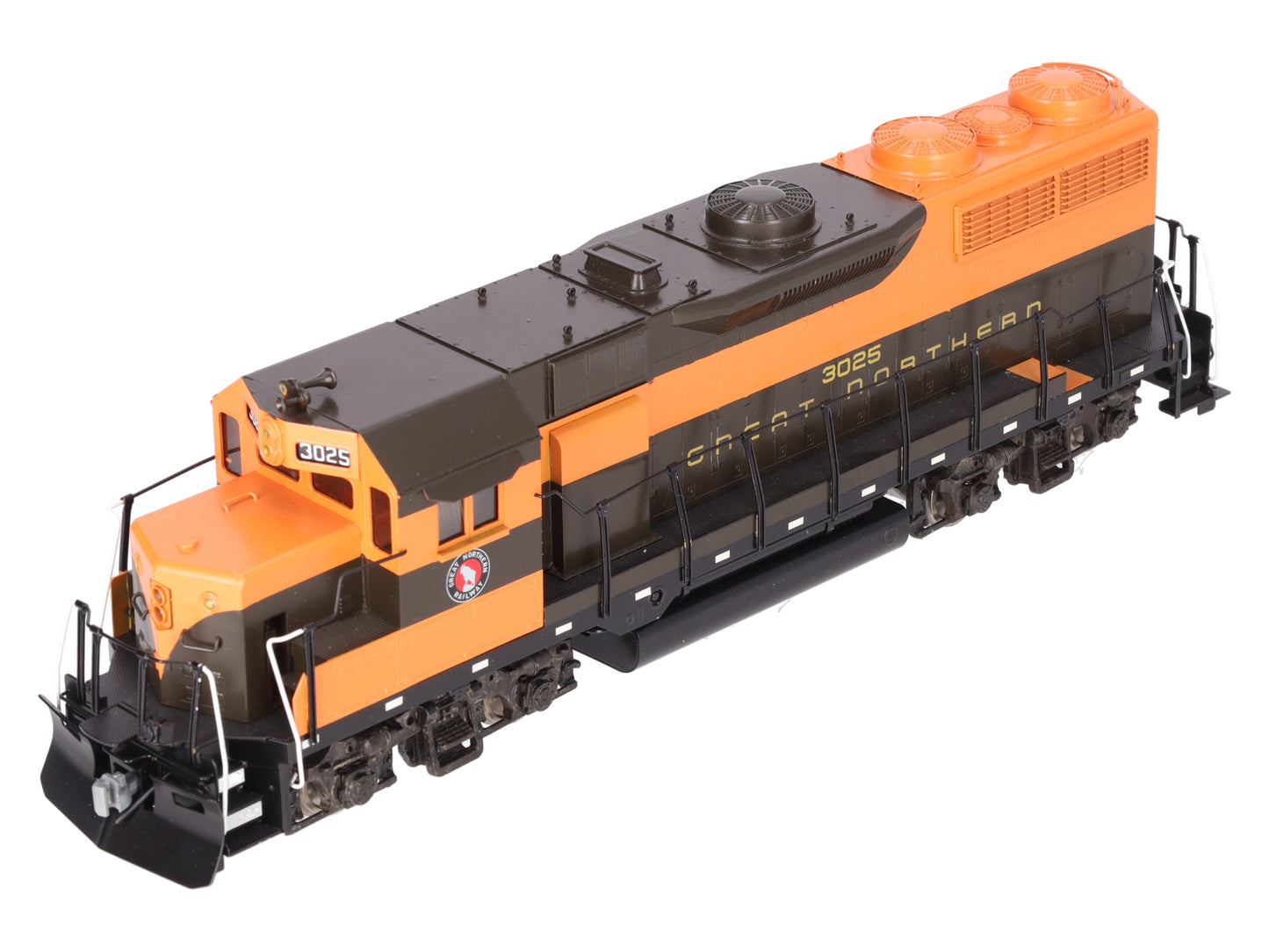 US Hobbies O Scale BRASS Great Northern GP-35 Diesel Locomotive #3025 EX/Box