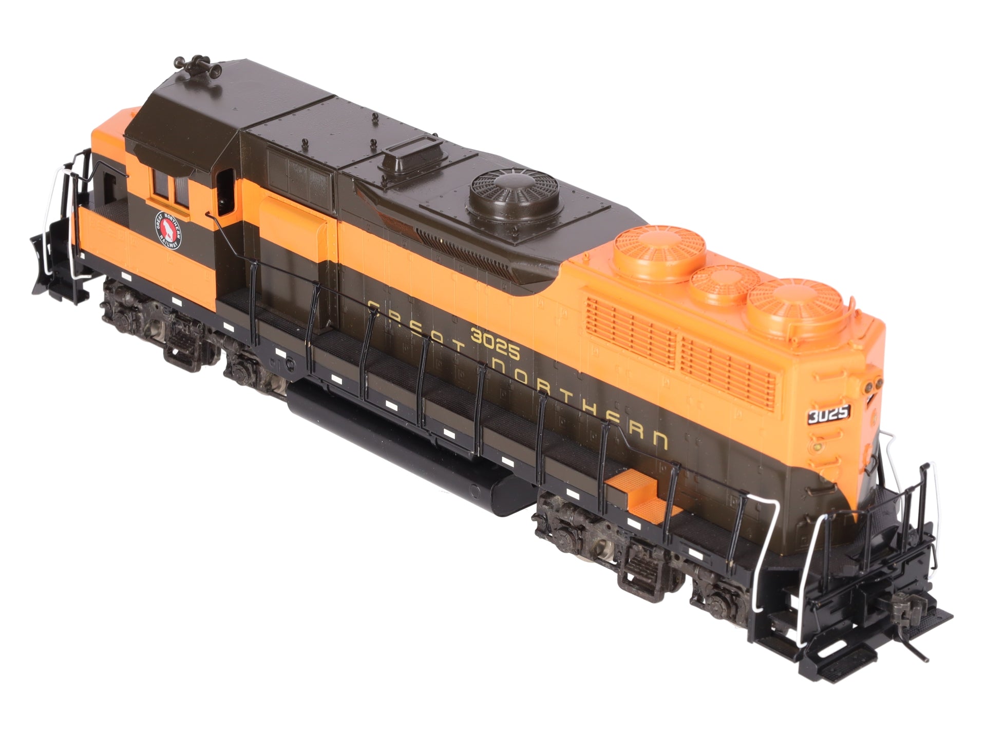 US Hobbies O Scale BRASS Great Northern GP-35 Diesel Locomotive #3025 EX/Box
