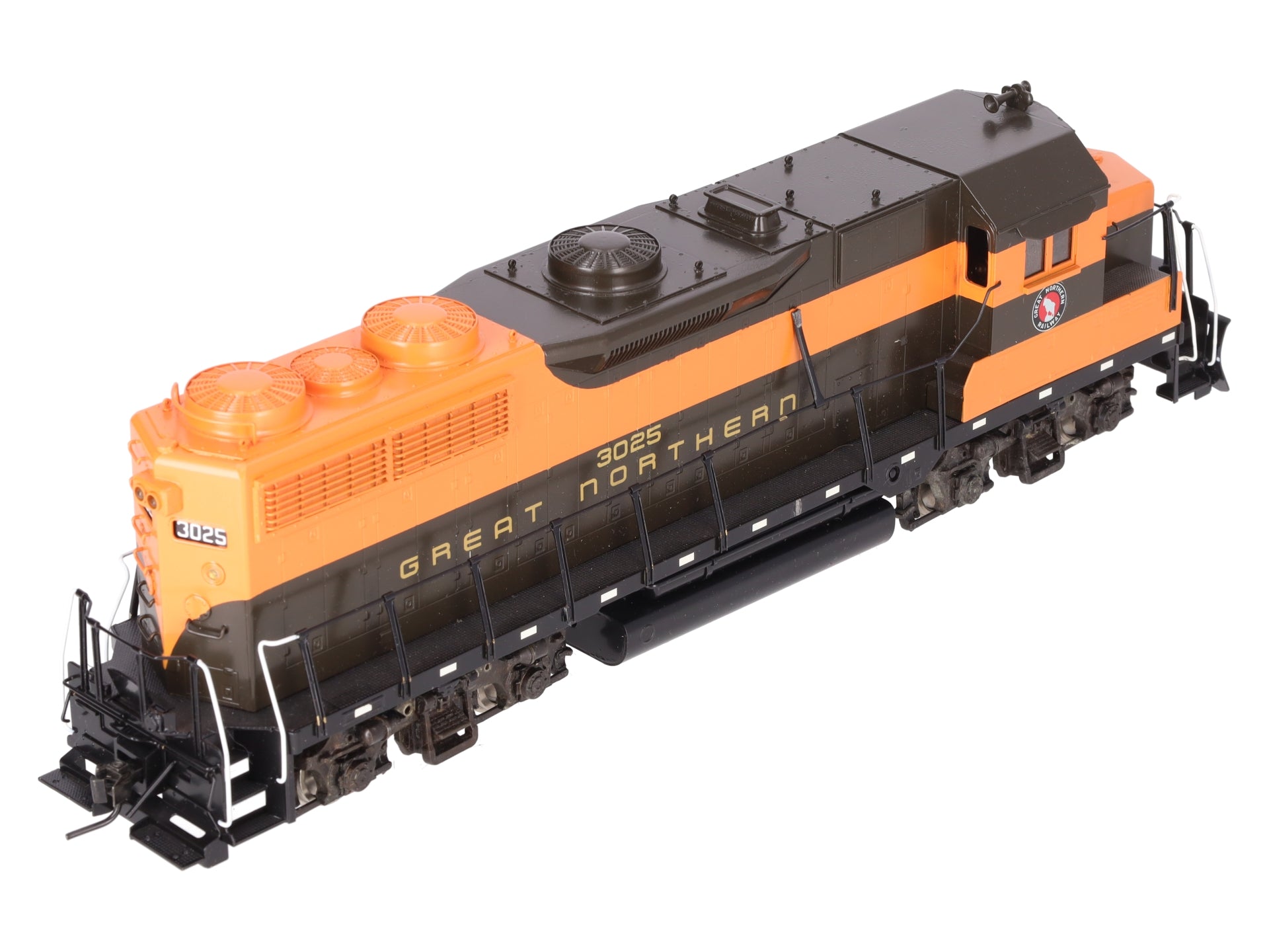 US Hobbies O Scale BRASS Great Northern GP-35 Diesel Locomotive #3025 EX/Box