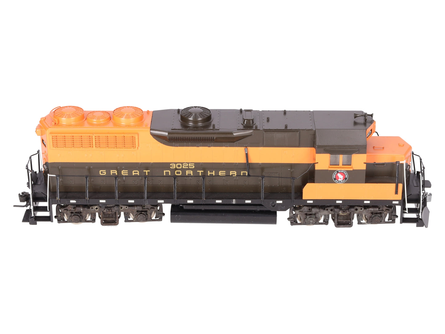 US Hobbies O Scale BRASS Great Northern GP-35 Diesel Locomotive #3025 EX/Box