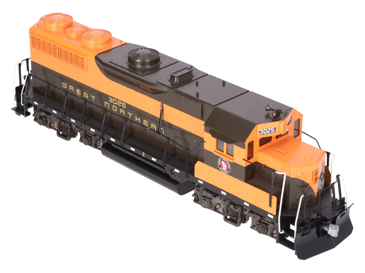 US Hobbies O Scale BRASS Great Northern GP-35 Diesel Locomotive #3025 EX/Box