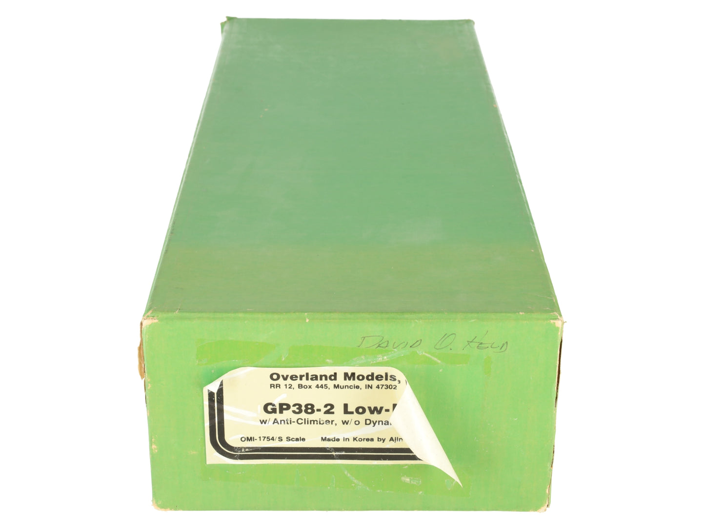 Overland OMI-1754 S Scale GP38-2 BRASS  Low Hood Diesel Locomotive VG/Box