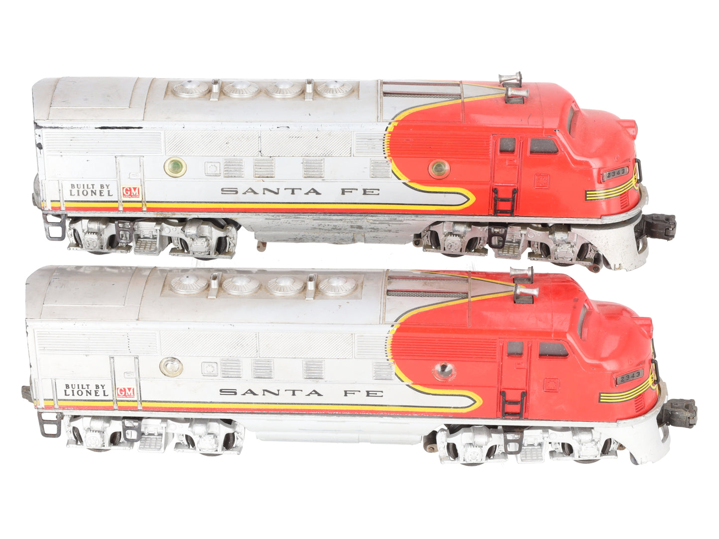Lionel 2343 Vintage O Gauge Santa Fe F3 AA Diesel Locomotive Set