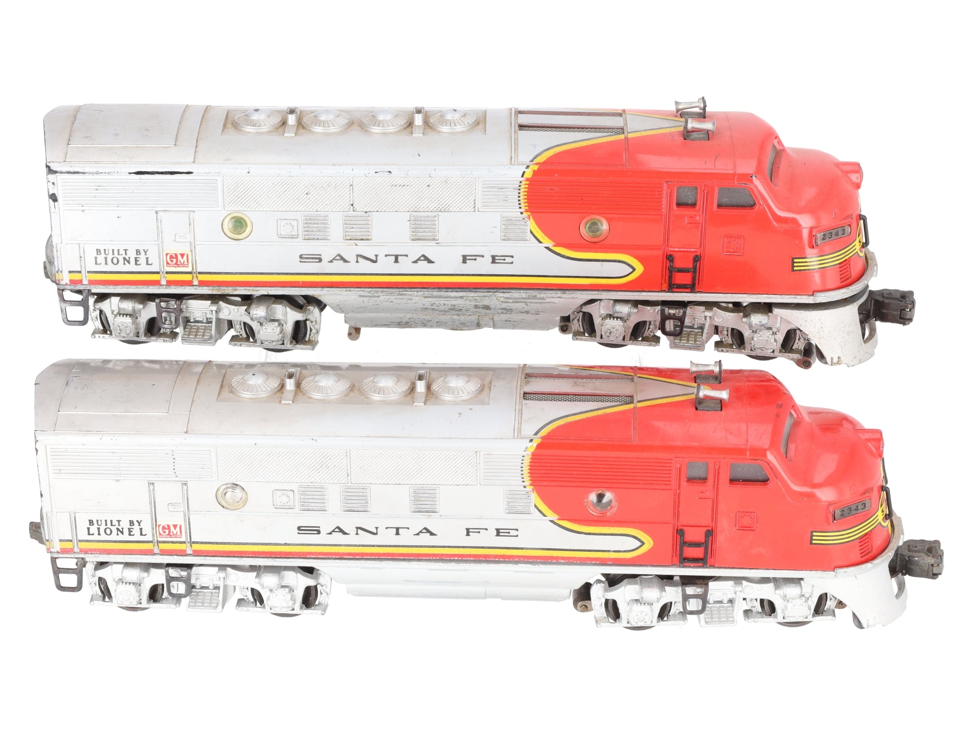 Lionel 2343 Vintage O Gauge Santa Fe F3 AA Diesel Locomotive Set