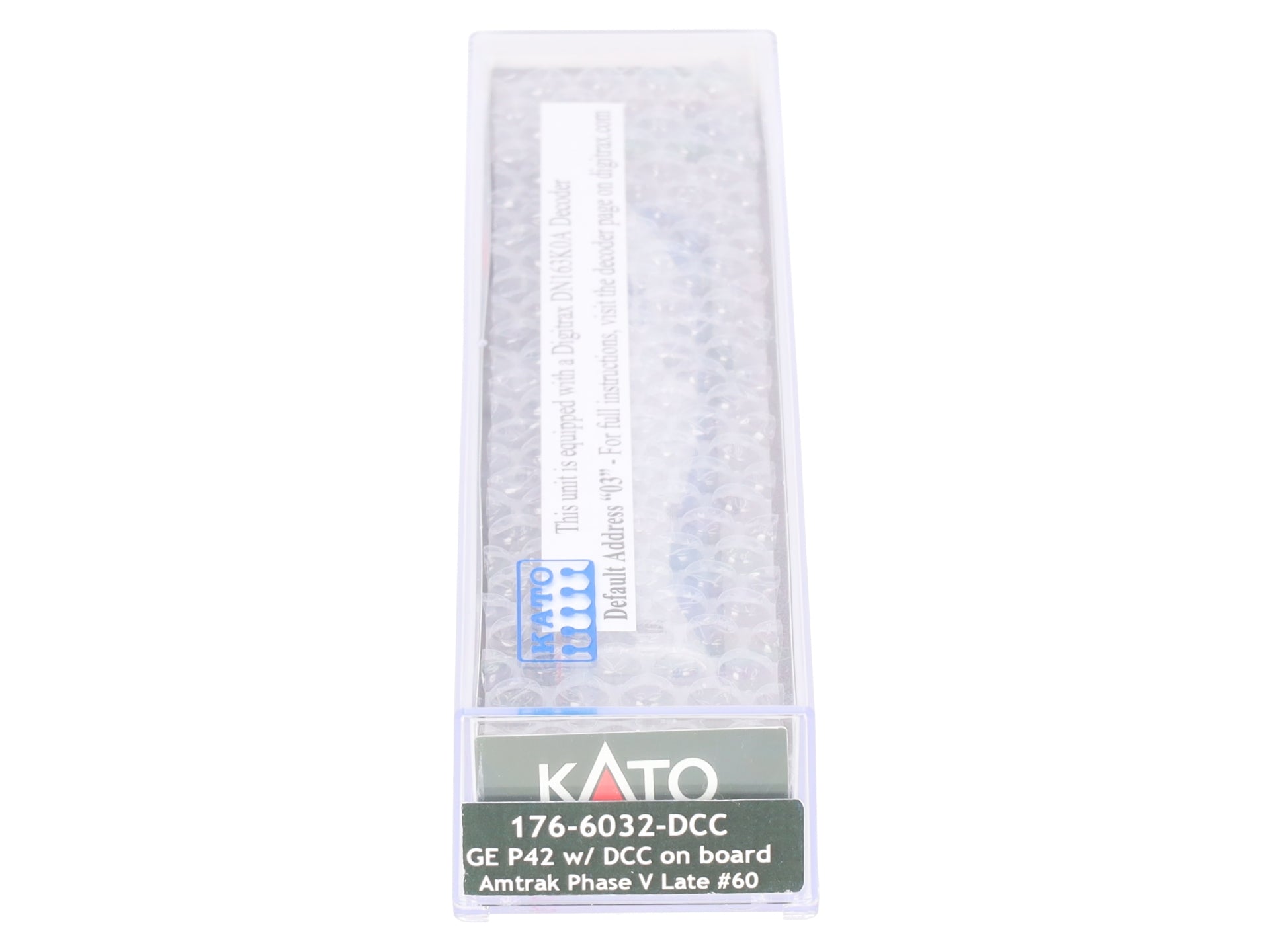 Kato 176-6032-DCC N Amtrak Phase V Late GE P42 Diesel Locomotive #60 w/ DCC LN/Box
