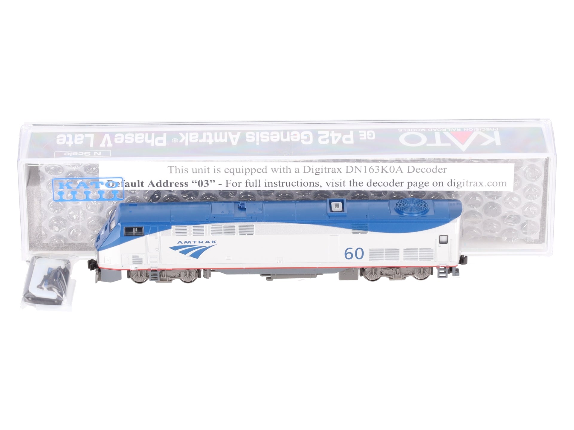 Kato 176-6032-DCC N Amtrak Phase V Late GE P42 Diesel Locomotive #60 w/ DCC LN/Box