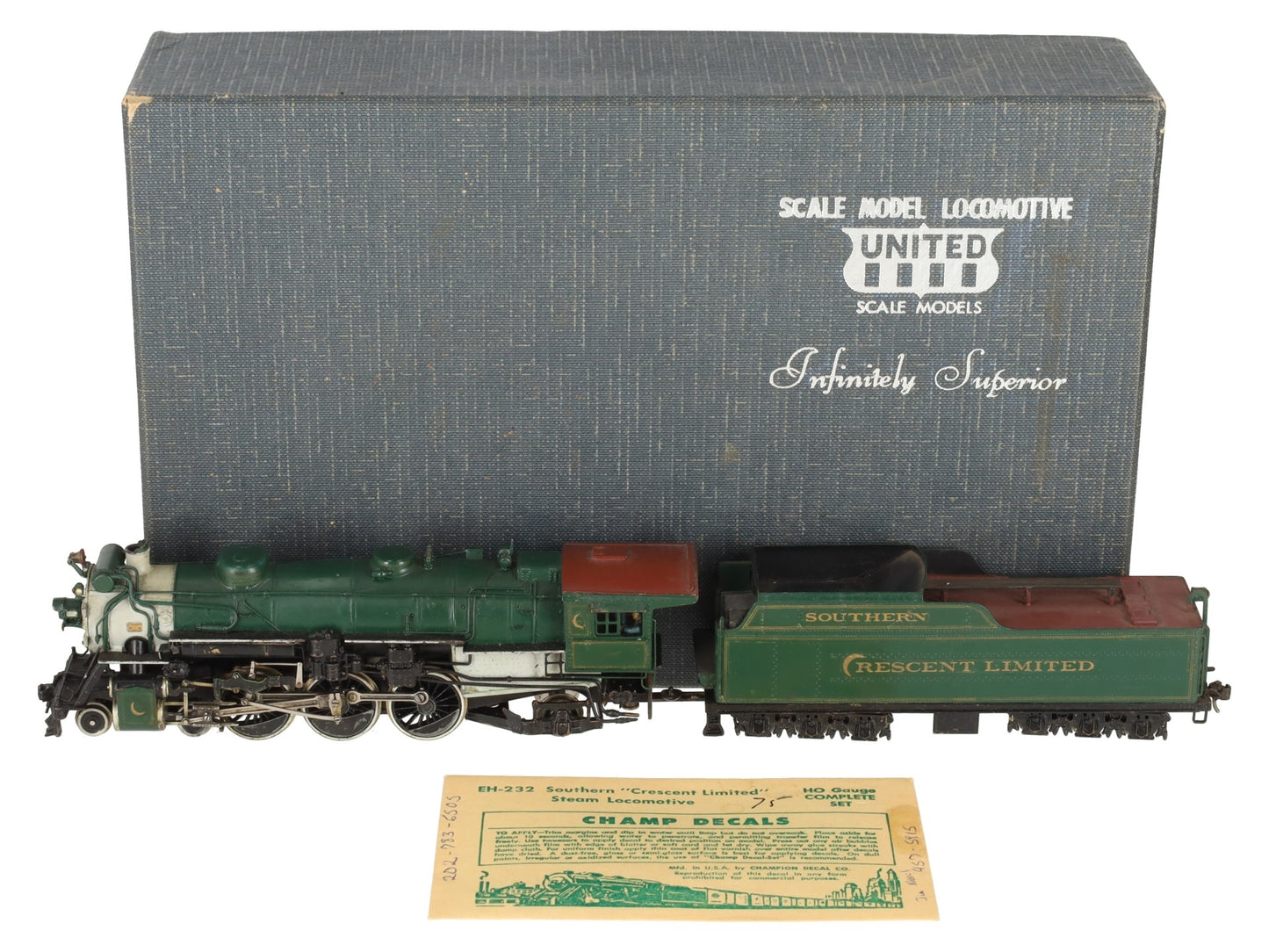 United Models HO Brass Custom Southern PS-4 Class Pacific Steam Loco & Tender EX/Box