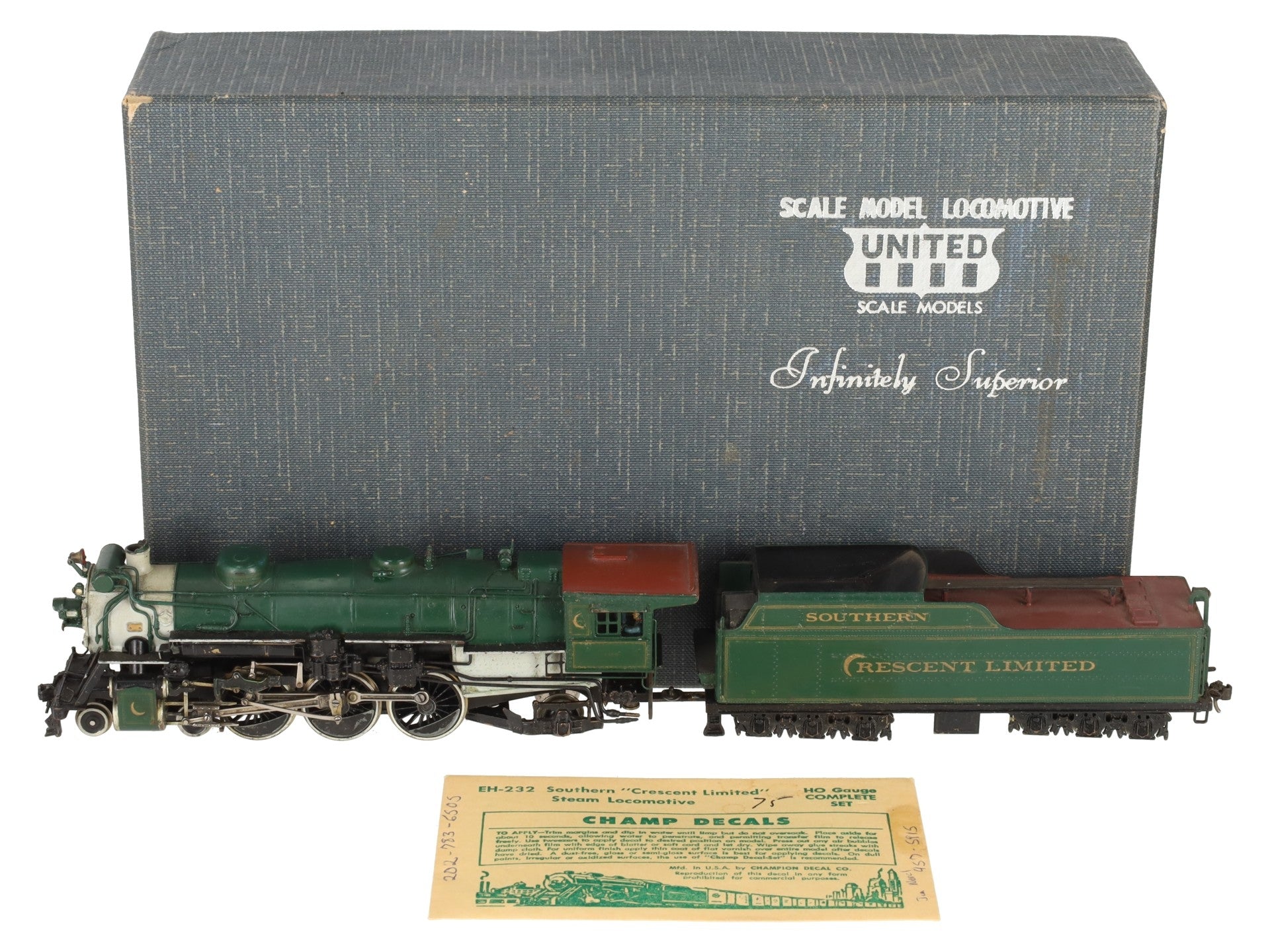 United Models HO Brass Custom Southern PS-4 Class Pacific Steam Loco & Tender EX/Box