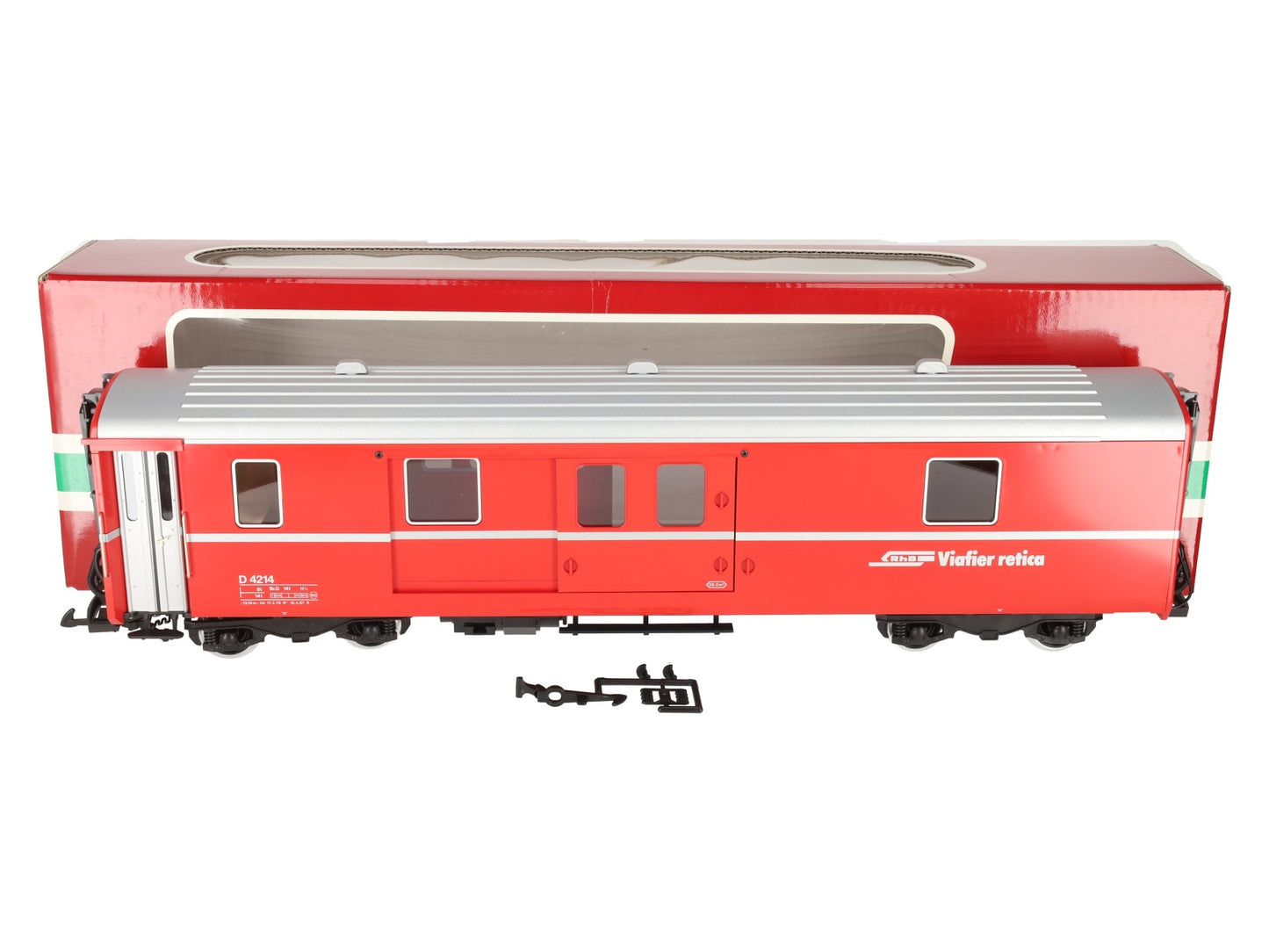 LGB 30690 G Scale RhB Red Baggage Car (Metal Wheels) NIB
