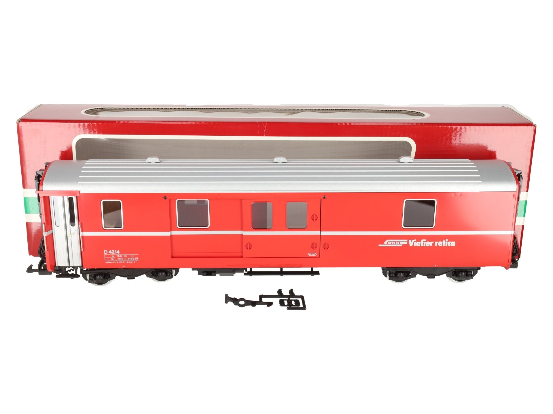 LGB 30690 G Scale RhB Red Baggage Car (Metal Wheels) NIB