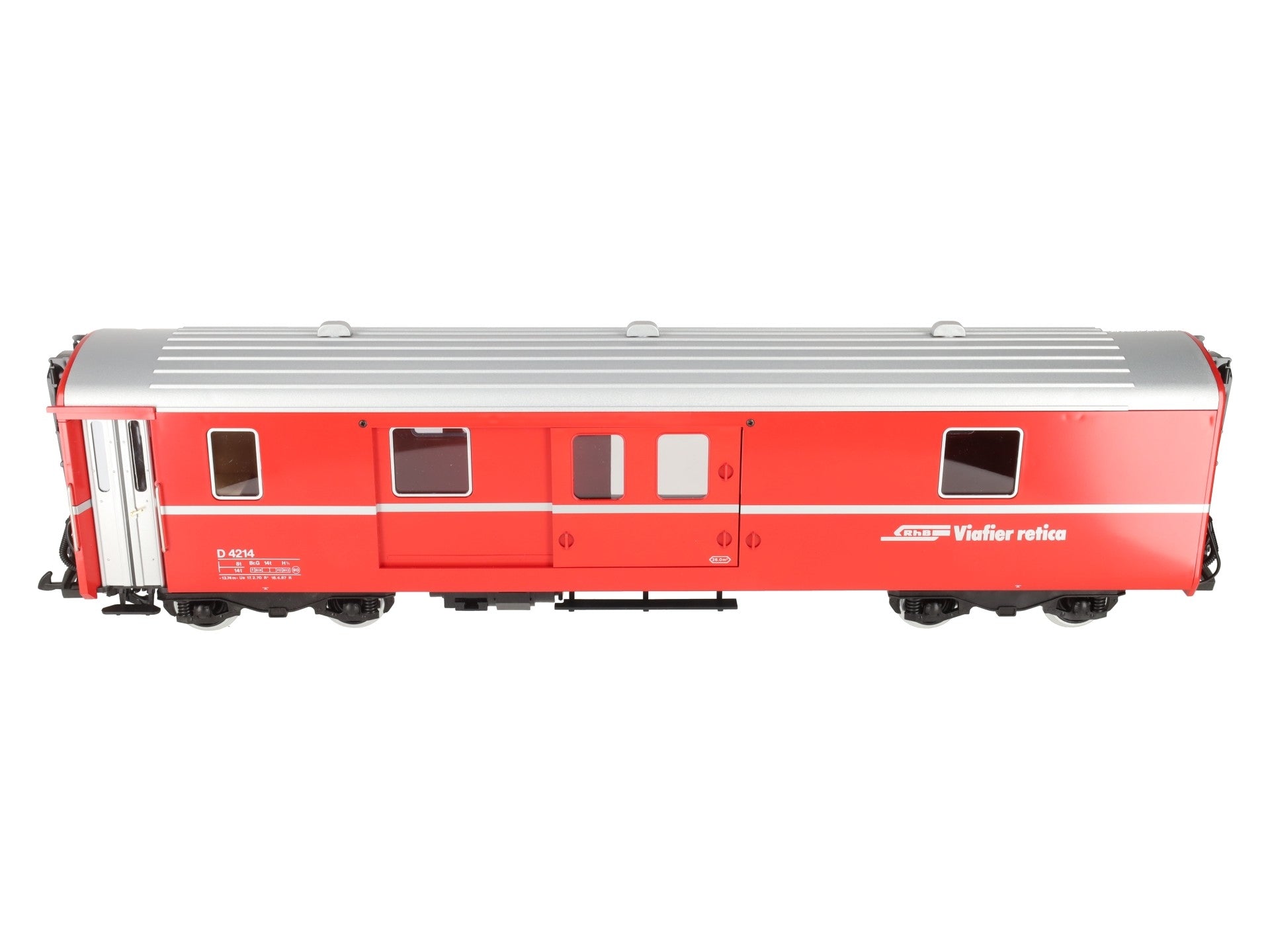 LGB 30690 G Scale RhB Red Baggage Car (Metal Wheels) NIB