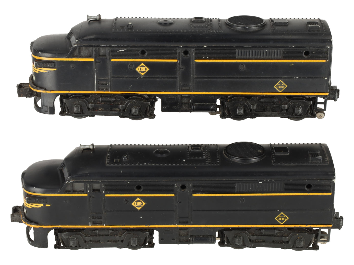 Lionel 2032 Vintage O Erie Alco AA Diesel Locomotive Set VG