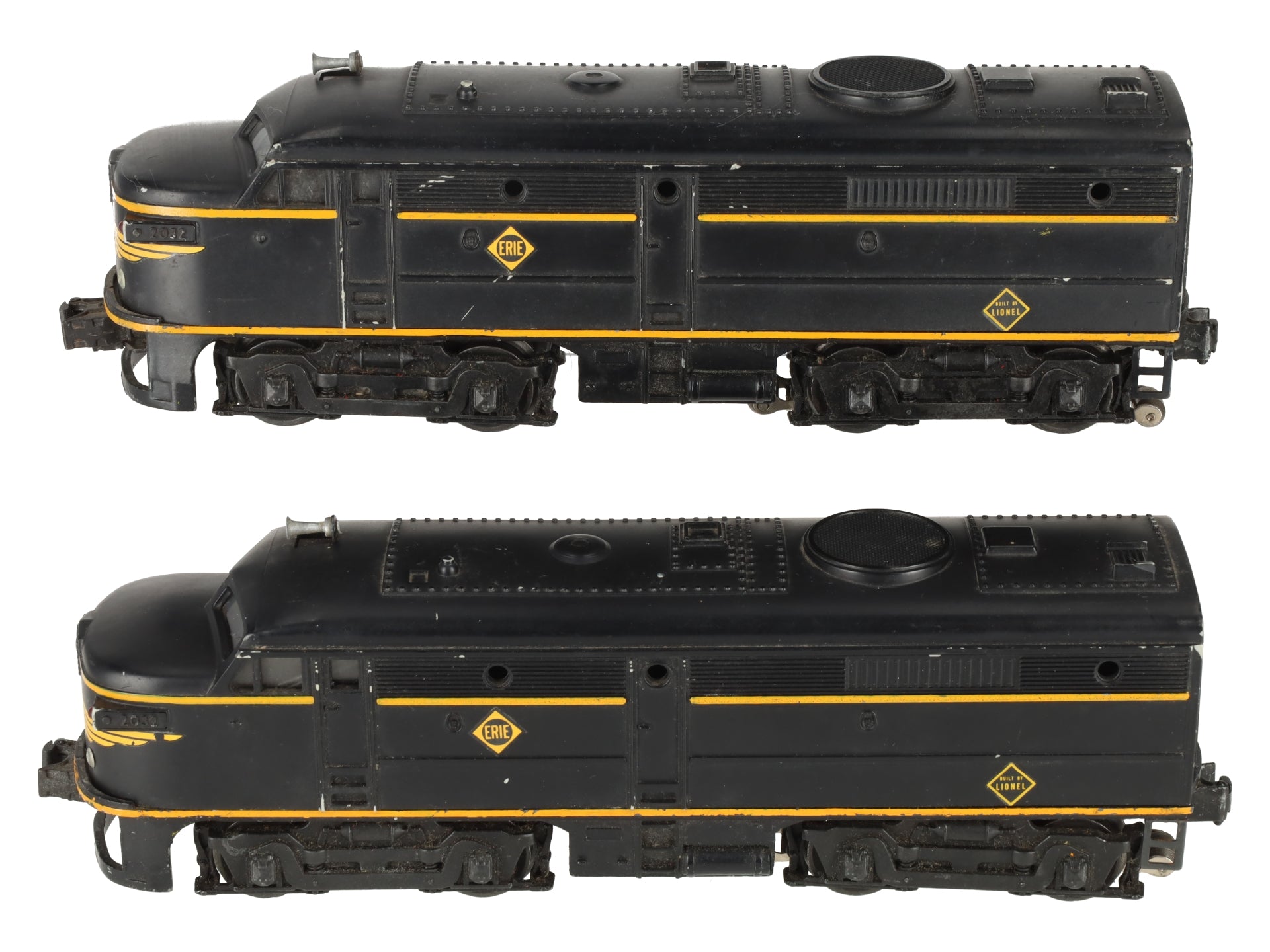 Lionel 2032 Vintage O Erie Alco AA Diesel Locomotive Set VG