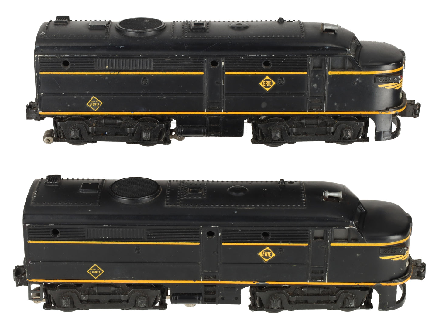 Lionel 2032 Vintage O Erie Alco AA Diesel Locomotive Set VG