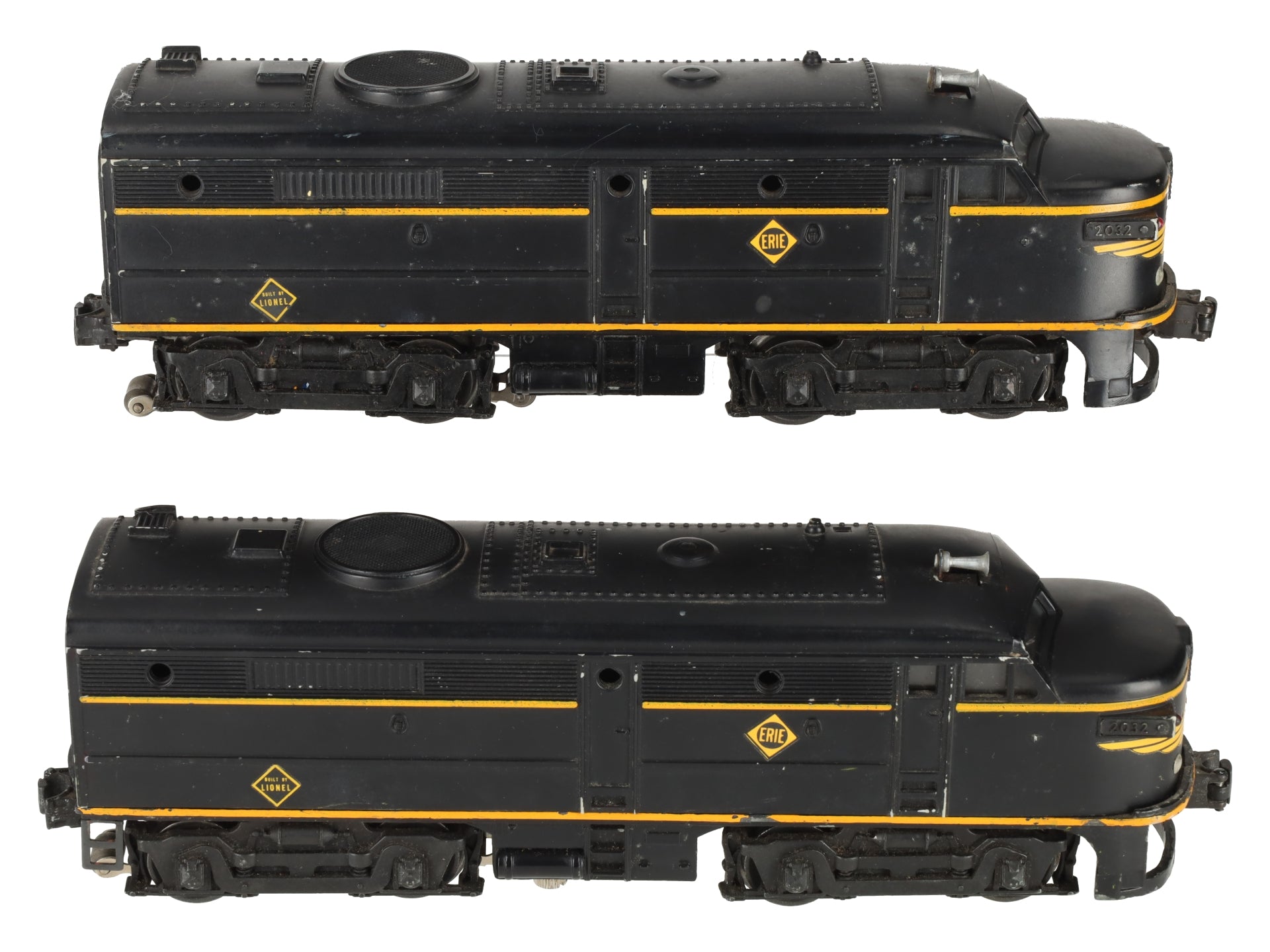 Lionel 2032 Vintage O Erie Alco AA Diesel Locomotive Set VG