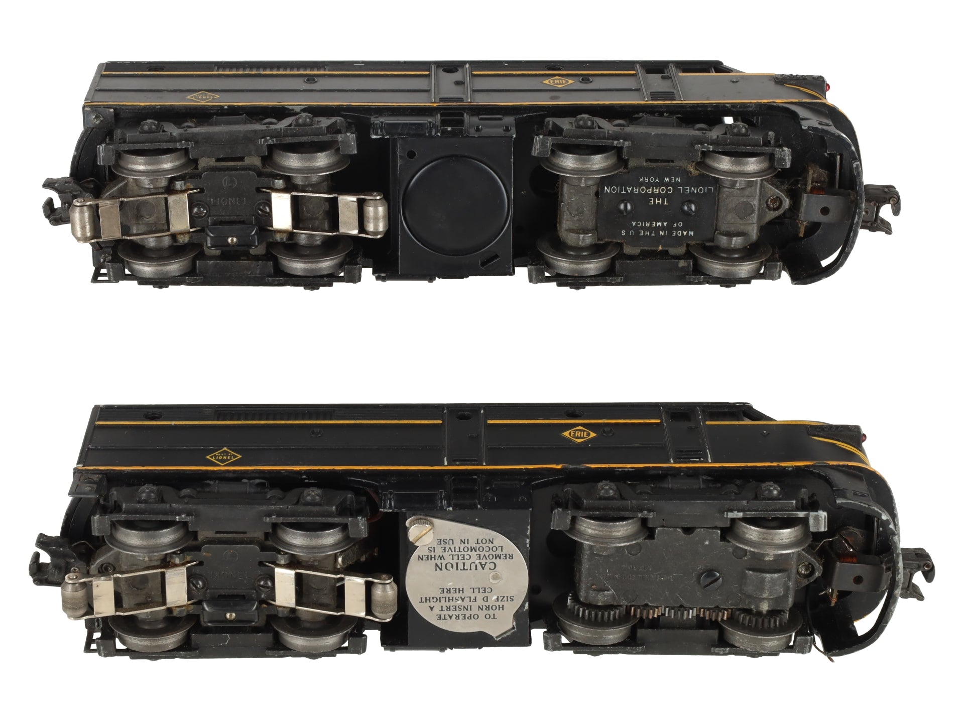 Lionel 2032 Vintage O Erie Alco AA Diesel Locomotive Set VG