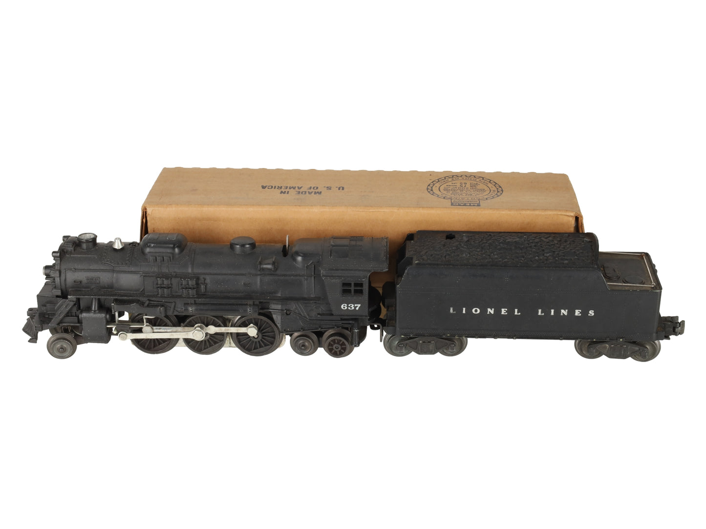 Lionel 637 Vintage O 2-6-4 Die-Cast Steam Locomotive w/6466WX Tender VG