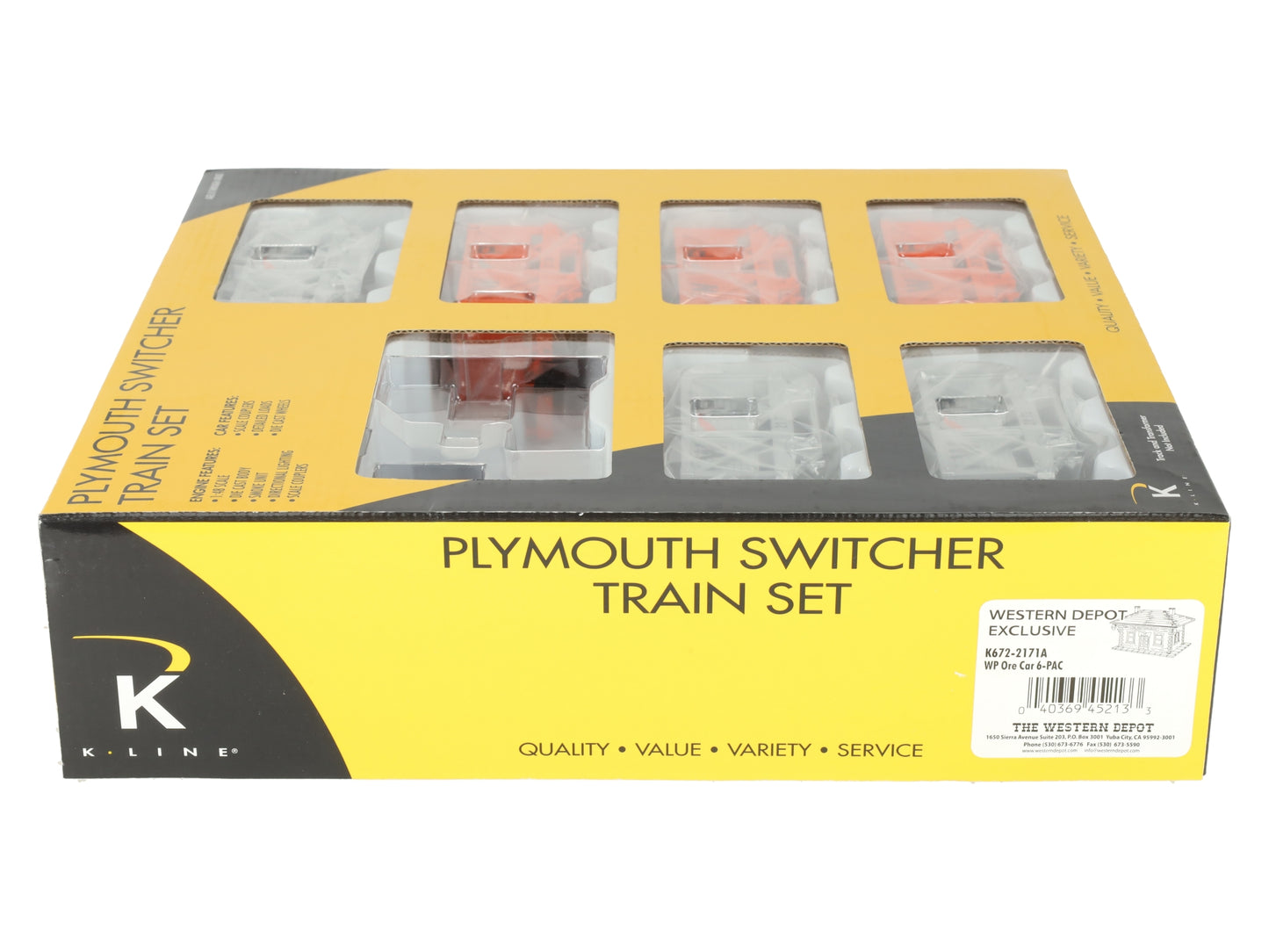 K-Line K672-2171A WP 6-Pack Ore Cars LN/Box