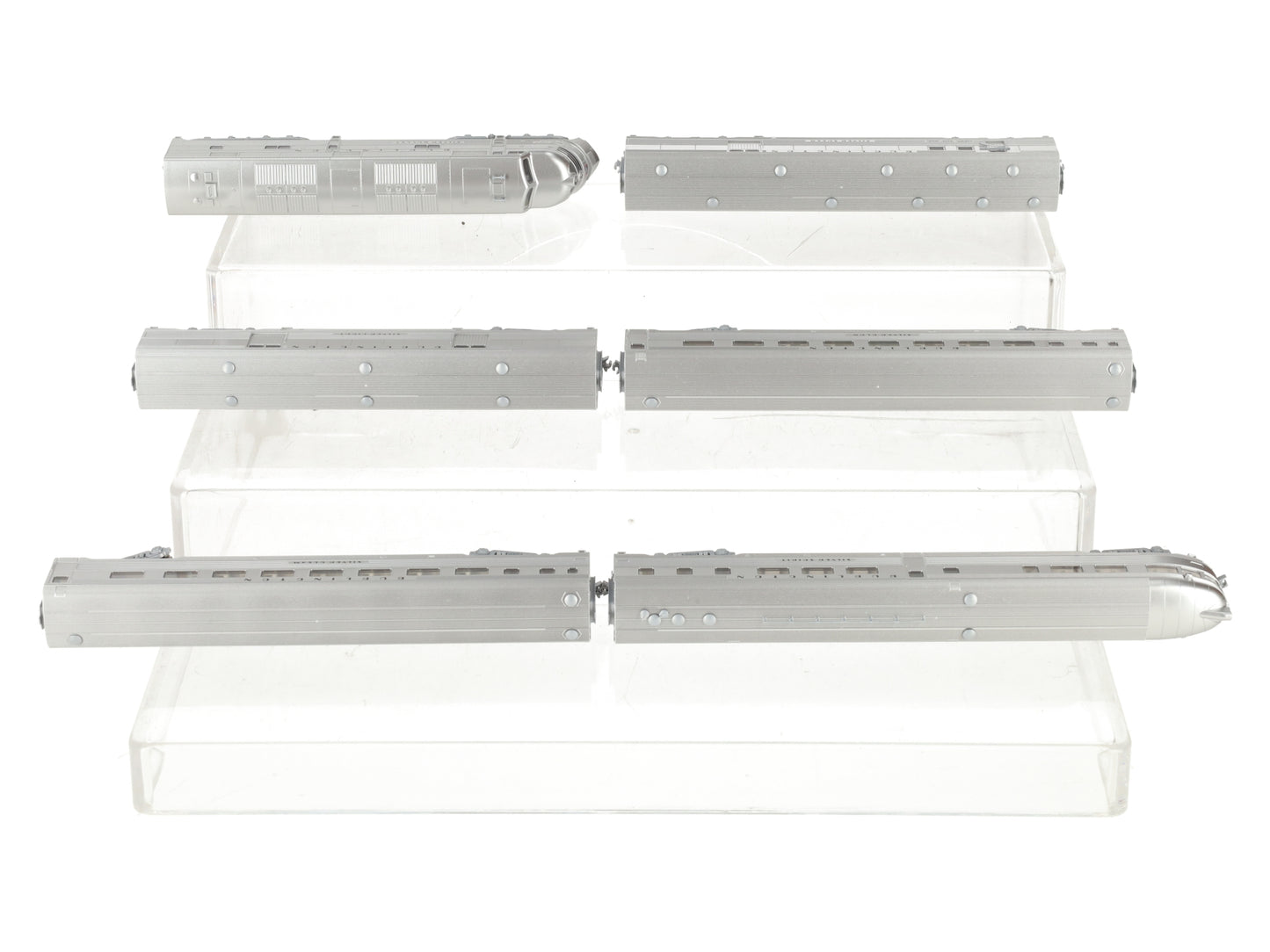 Kato 106-090 N CB&Q EMD E5A Diesel & Silver Streak Zephyr Passenger Set LN/Box