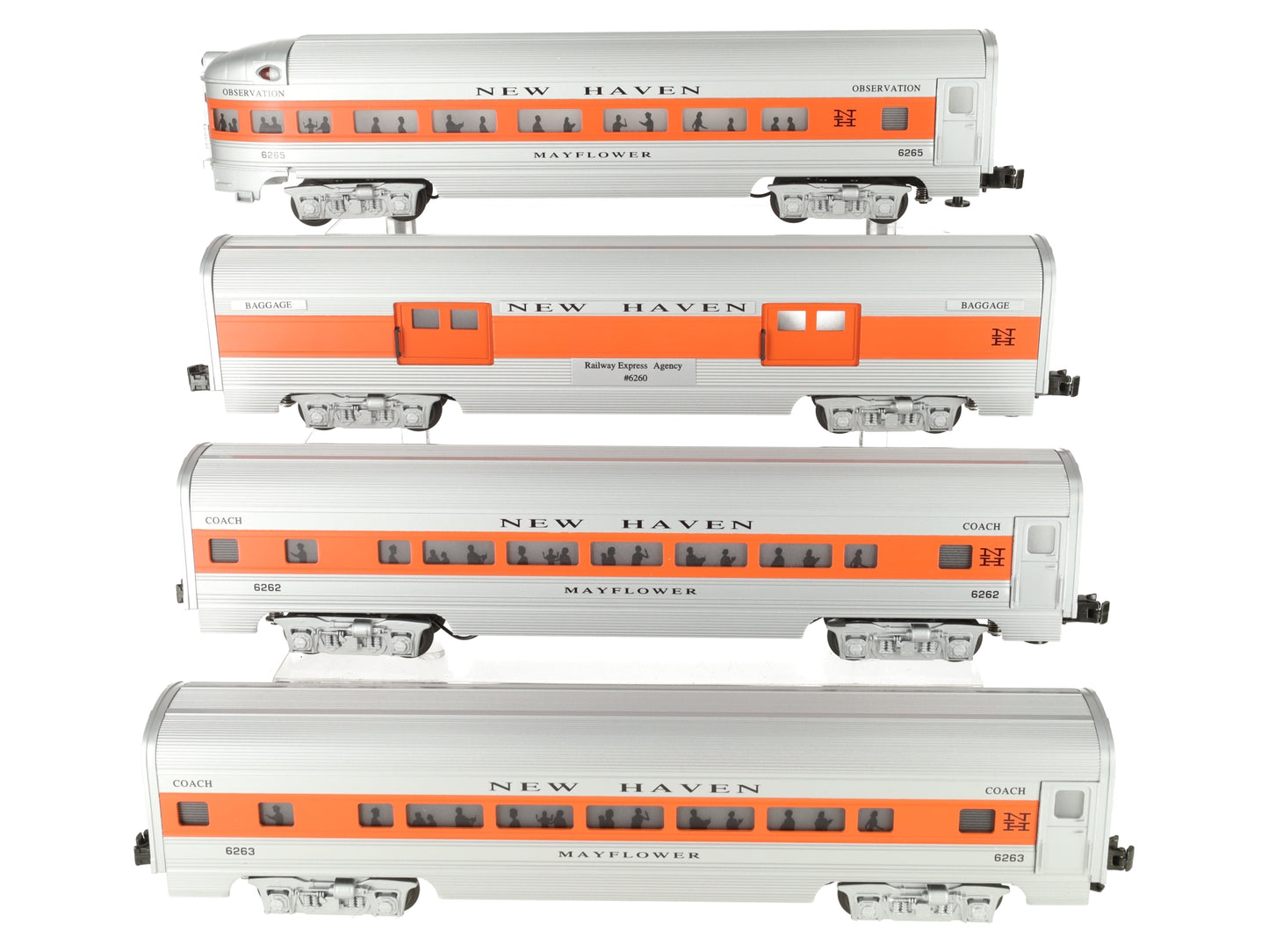 Williams LL-1011 O New Haven 60' Luxury Liner Set[4] #6260, #6262, #6263, #6265 LN/Box