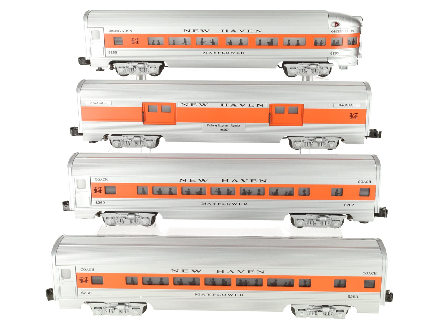 Williams LL-1011 O New Haven 60' Luxury Liner Set[4] #6260, #6262, #6263, #6265 LN/Box