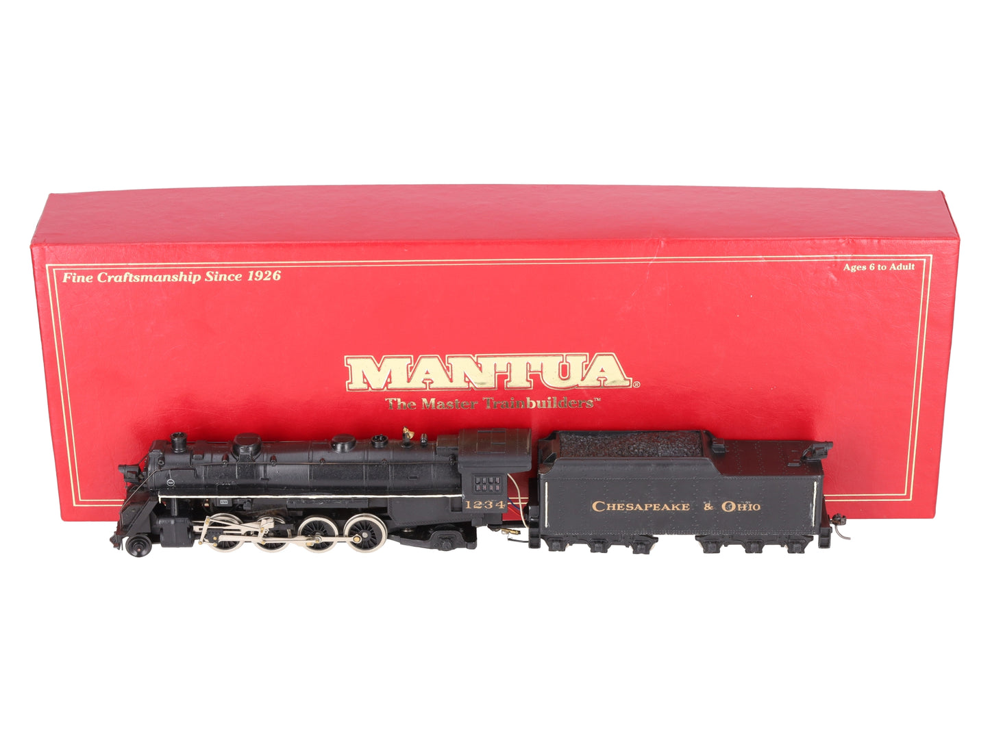 Mantua 383-070 HO Scale Chesapeake & Ohio 0-8-0 Steam Loco & Tender #1234-Custom/Box