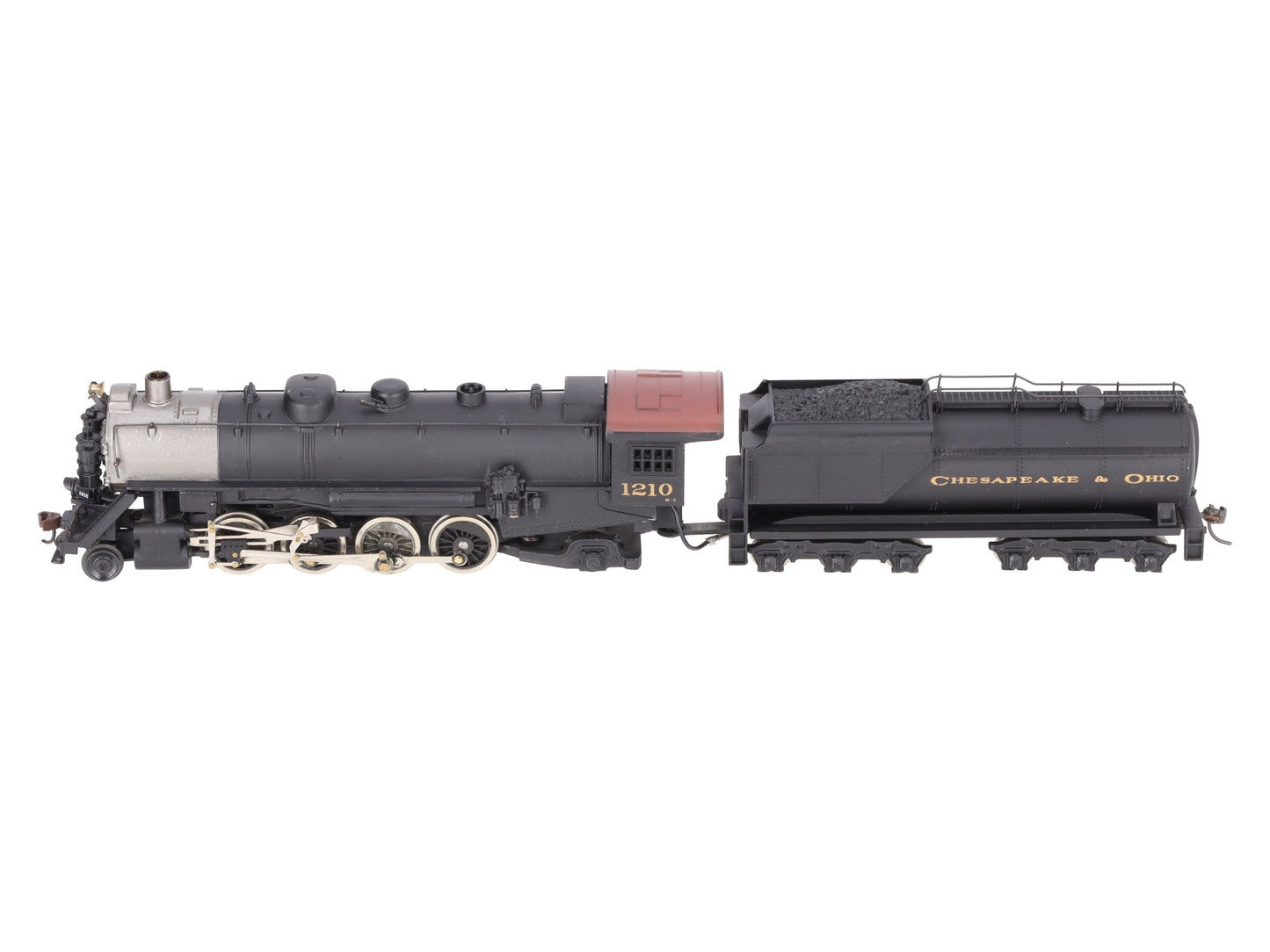 Mantua 348-023 HO Scale C&O 2-8-2 Mikado Steam Locomotive & Tender #1210 EX/Box
