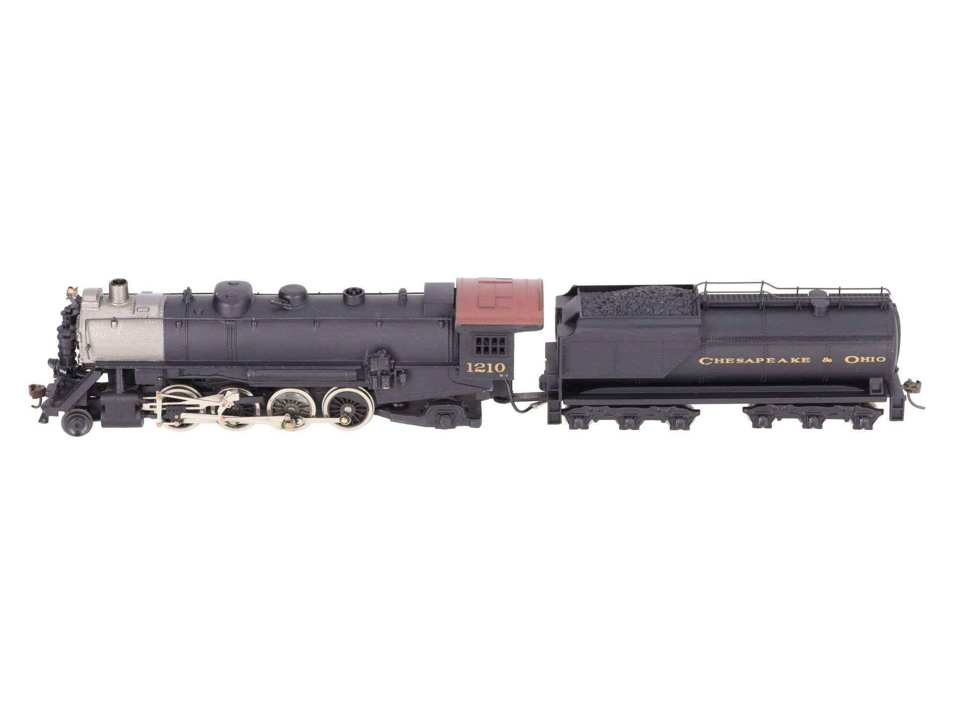Mantua 348-023 HO Scale C&O 2-8-2 Mikado Steam Locomotive & Tender #1210 EX/Box