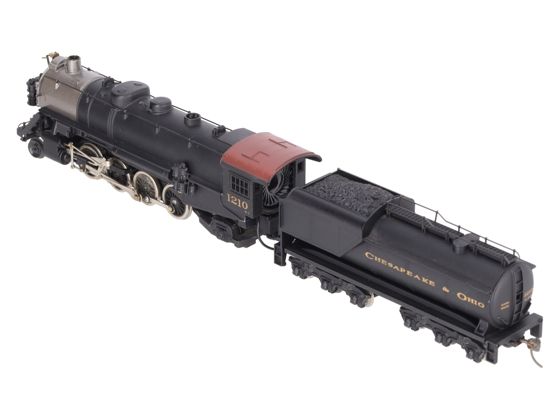 Mantua 348-023 HO Scale C&O 2-8-2 Mikado Steam Locomotive & Tender #1210 EX/Box